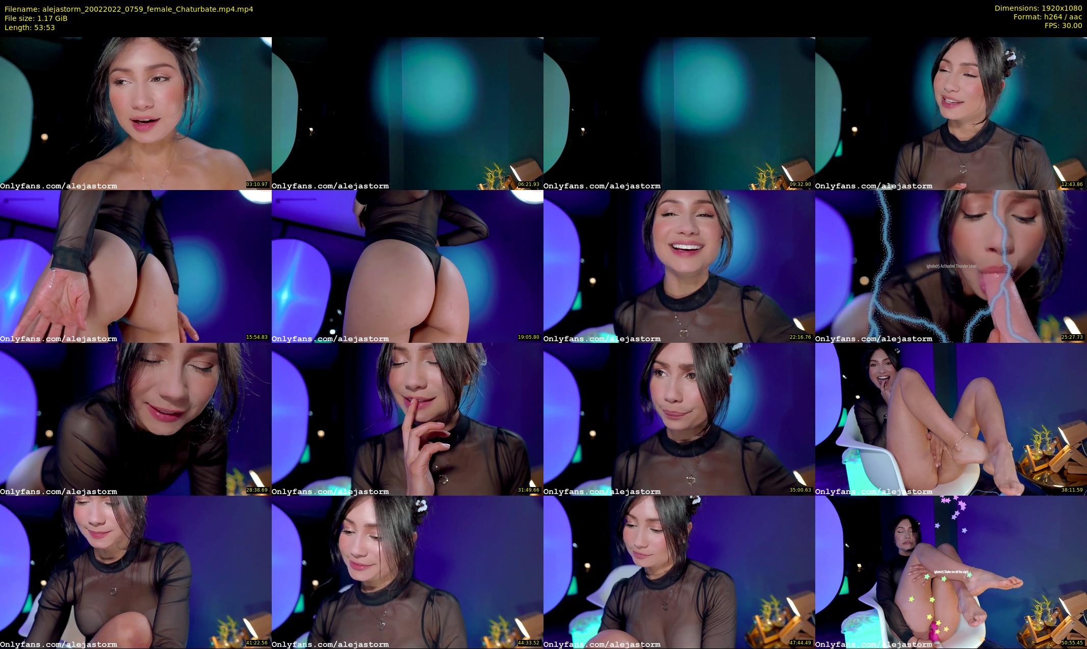 alejastorm — 54 minute Chaturbate female cam show recording, 1080p, Feb 20, 2022