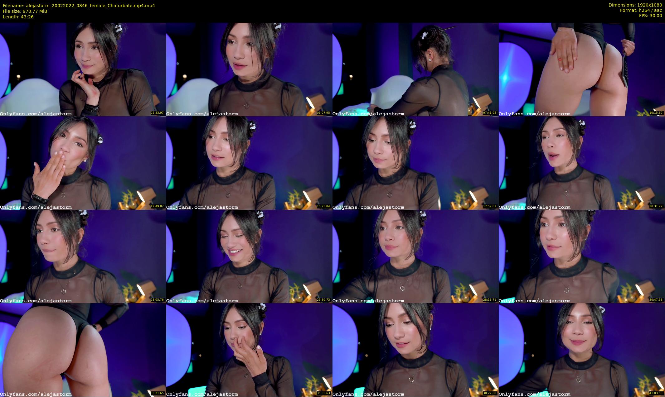 alejastorm — 44 minute Chaturbate female cam show recording, 1080p, Feb 20, 2022