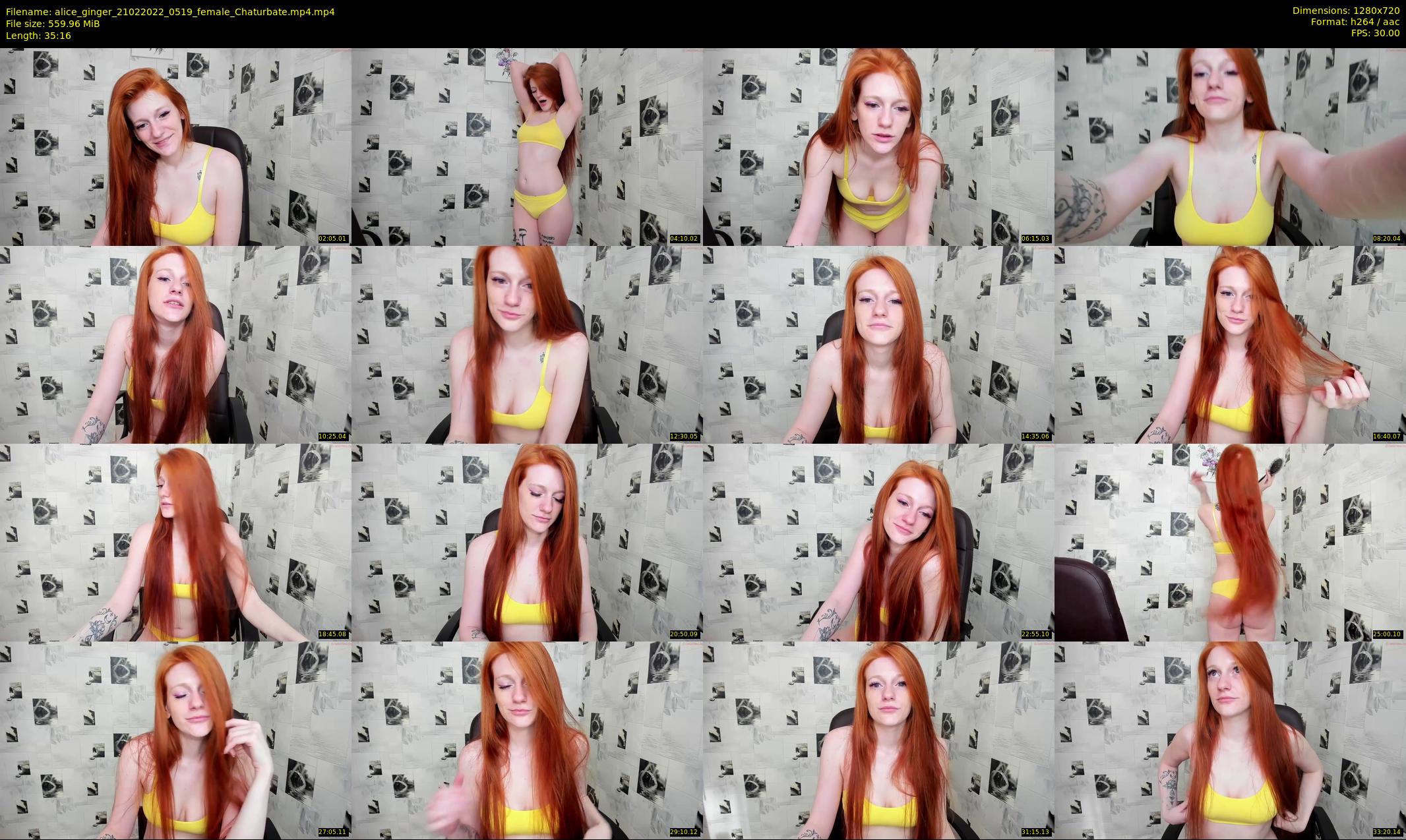 alice_ginger — 36 minute Chaturbate female cam show recording, 720p, Feb 21, 2022