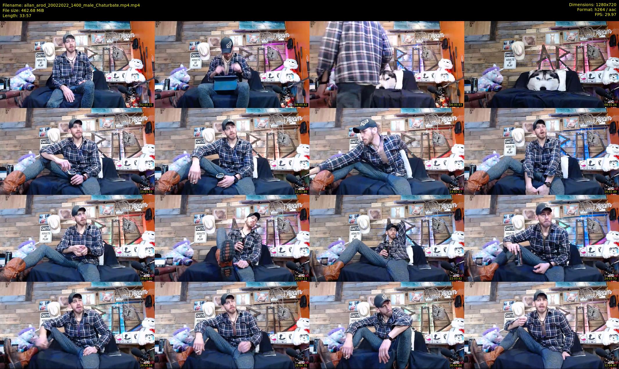 allan_arod — 34 minute Chaturbate male cam show recording, 720p, Feb 20, 2022