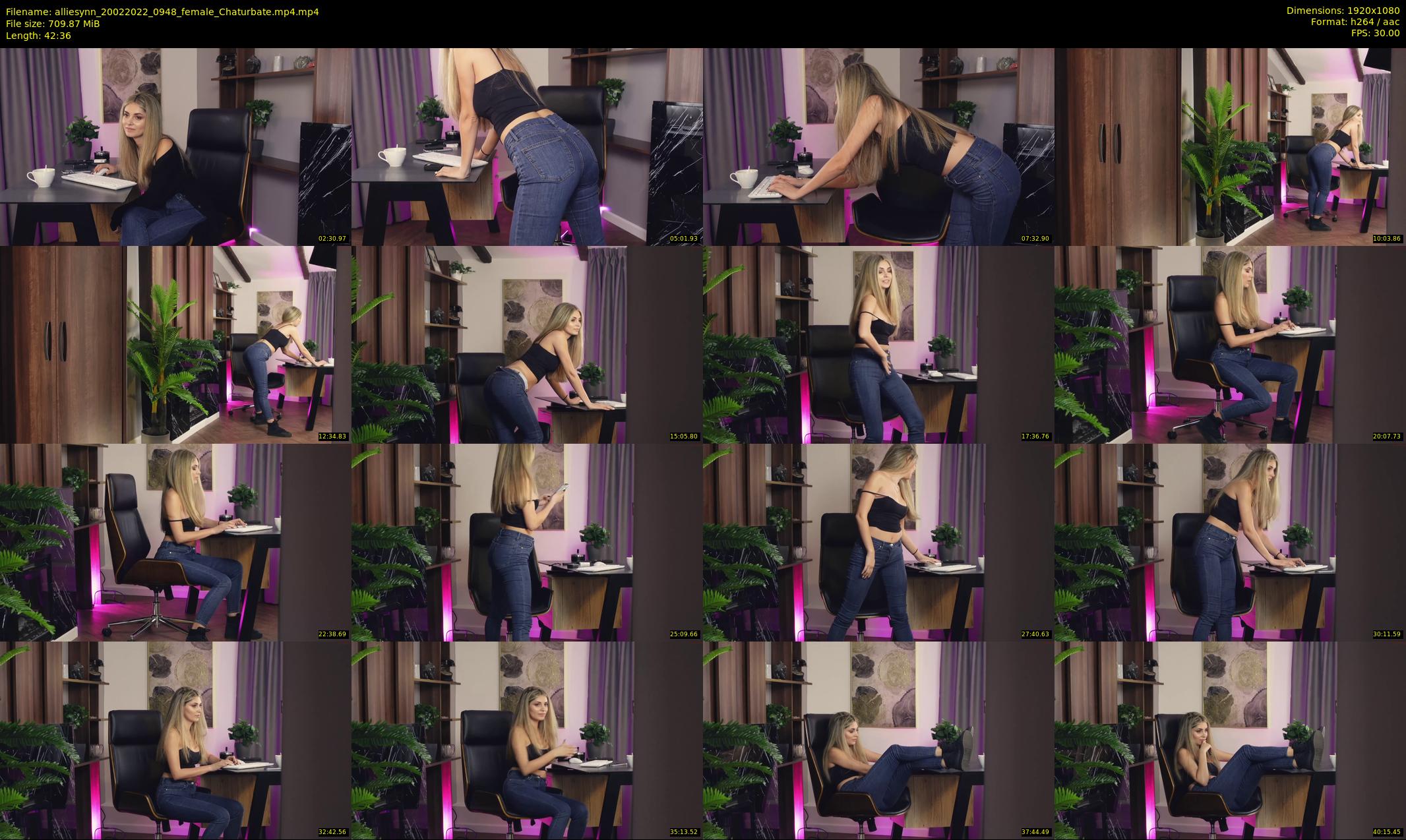 alliesynn — 43 minute Chaturbate female cam show recording, 1080p, Feb 20, 2022
