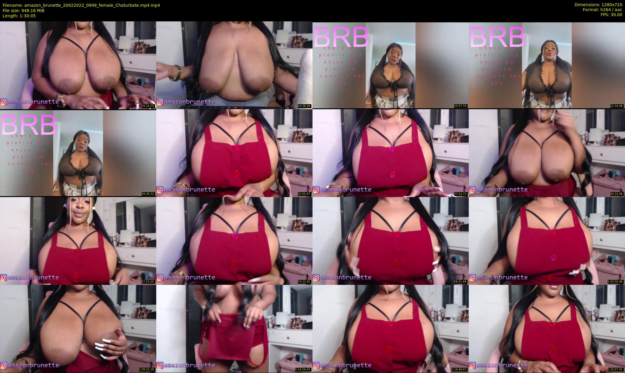 amazon_brunette — 91 minute Chaturbate female cam show recording, 720p, Feb 20, 2022