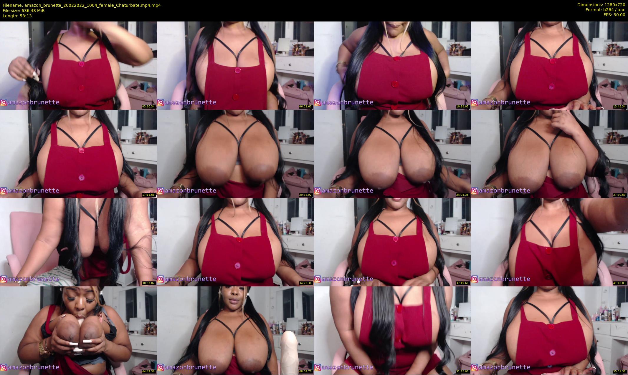 amazon_brunette — 59 minute Chaturbate female cam show recording, 720p, Feb 20, 2022