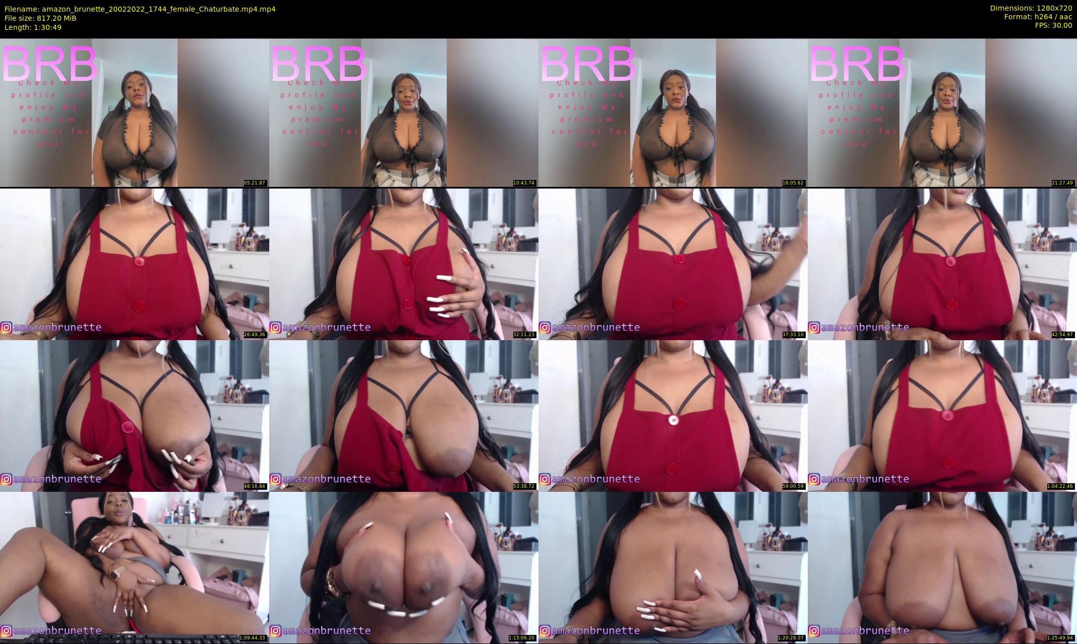 amazon_brunette — 91 minute Chaturbate female cam show recording, 720p, Feb 20, 2022