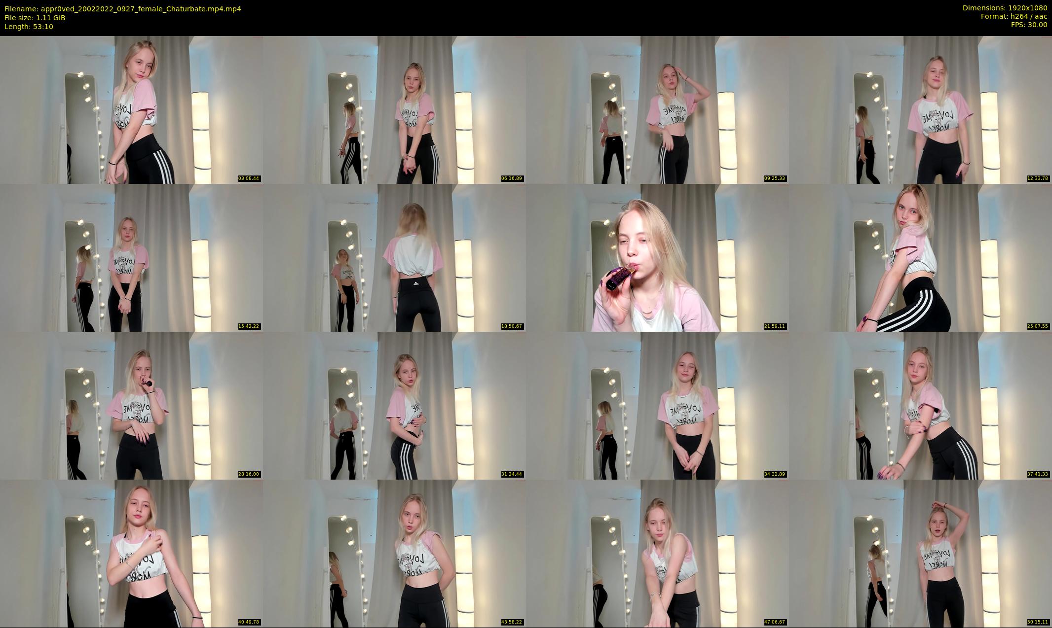 appr0ved — 54 minute Chaturbate female cam show recording, 1080p, Feb 20, 2022