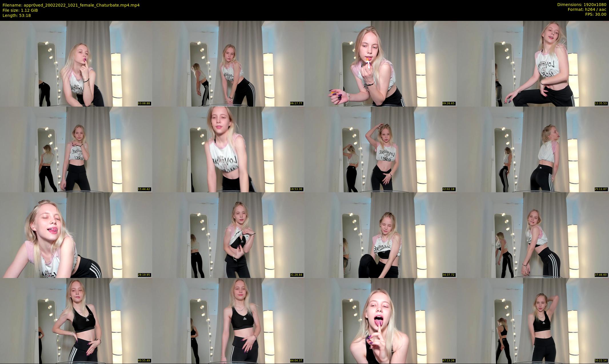 appr0ved — 54 minute Chaturbate female cam show recording, 1080p, Feb 20, 2022