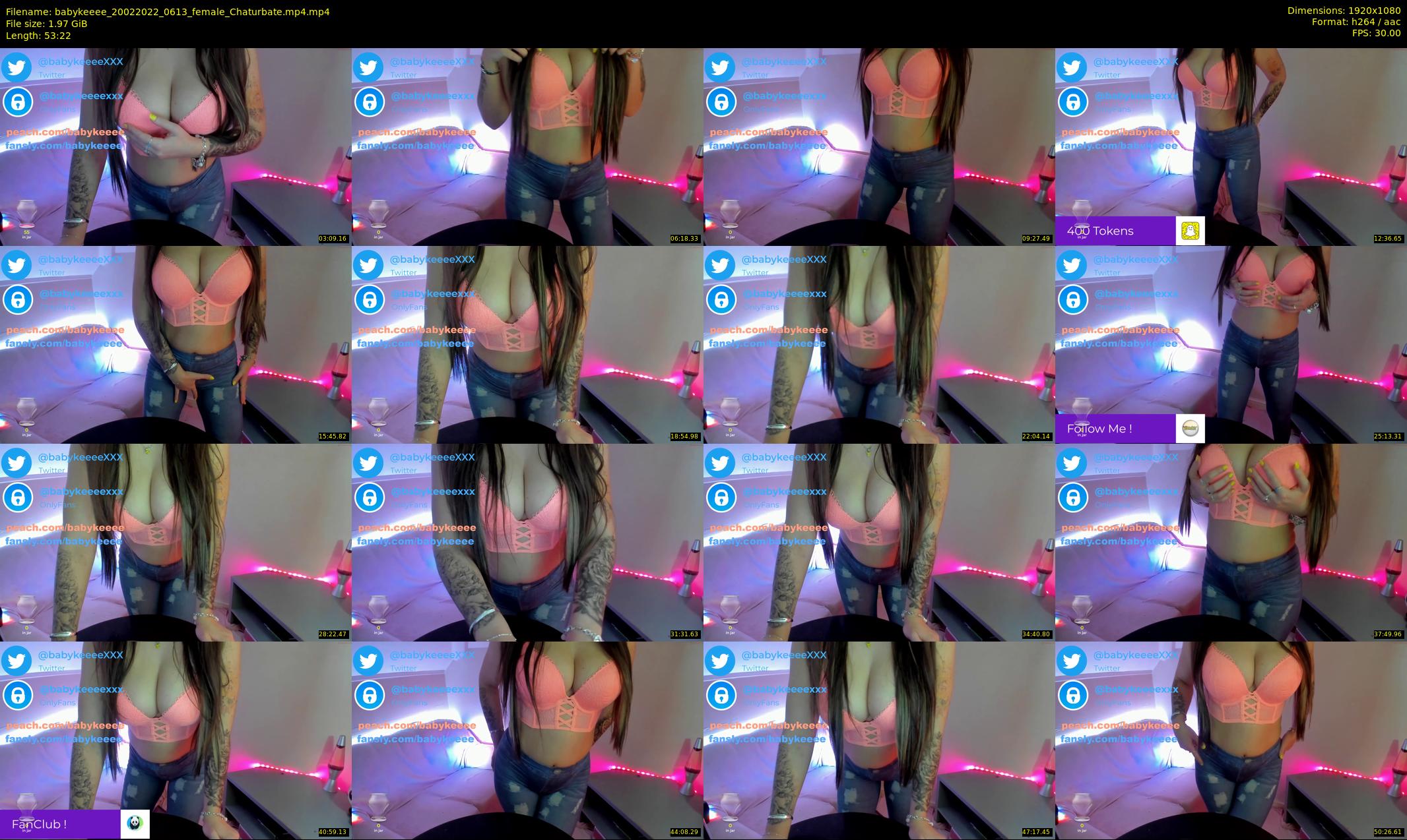 babykeeee — 54 minute Chaturbate female cam show recording, 1080p, Feb 20, 2022