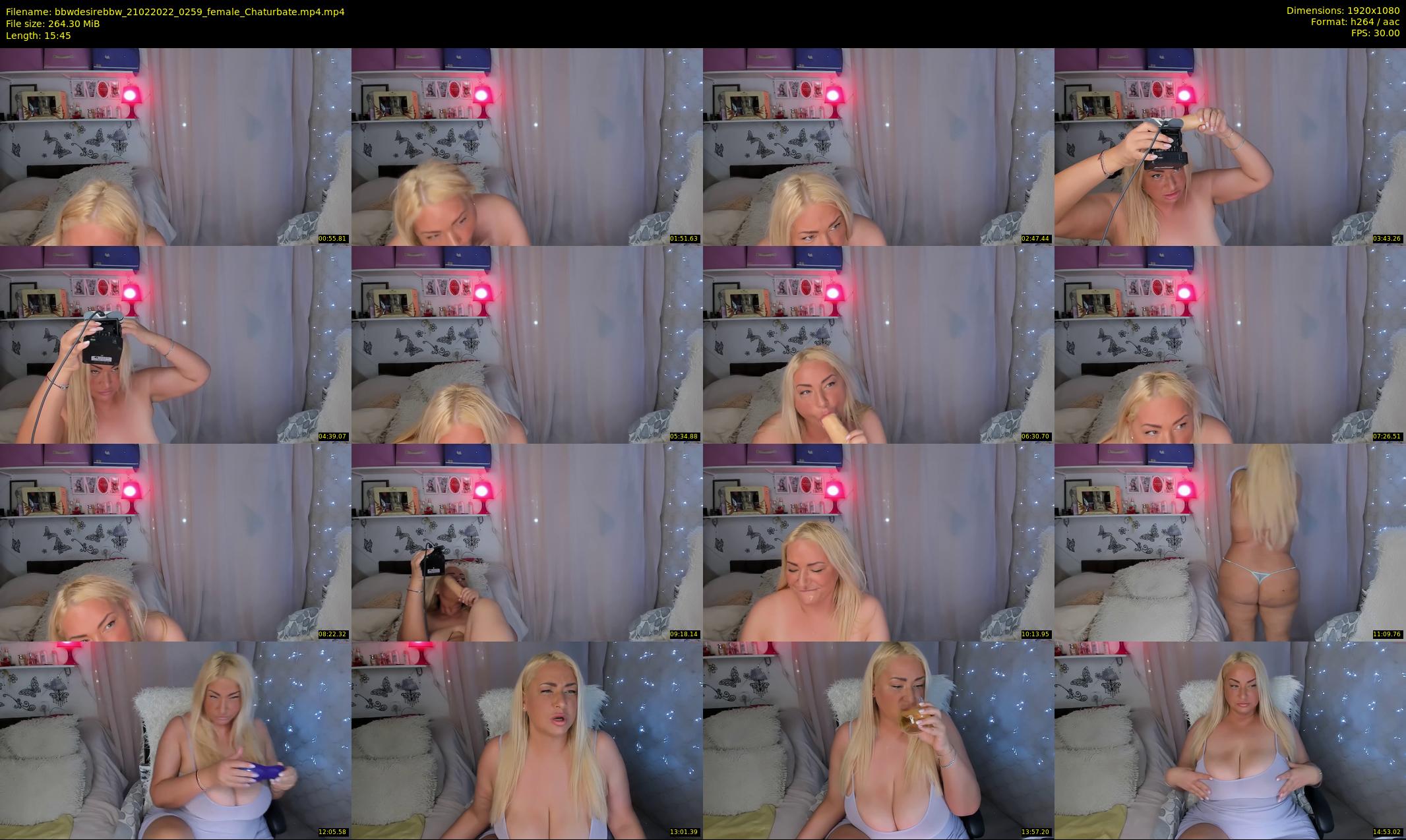 bbwdesirebbw — 16 minute Chaturbate female cam show recording, 1080p, Feb 21, 2022