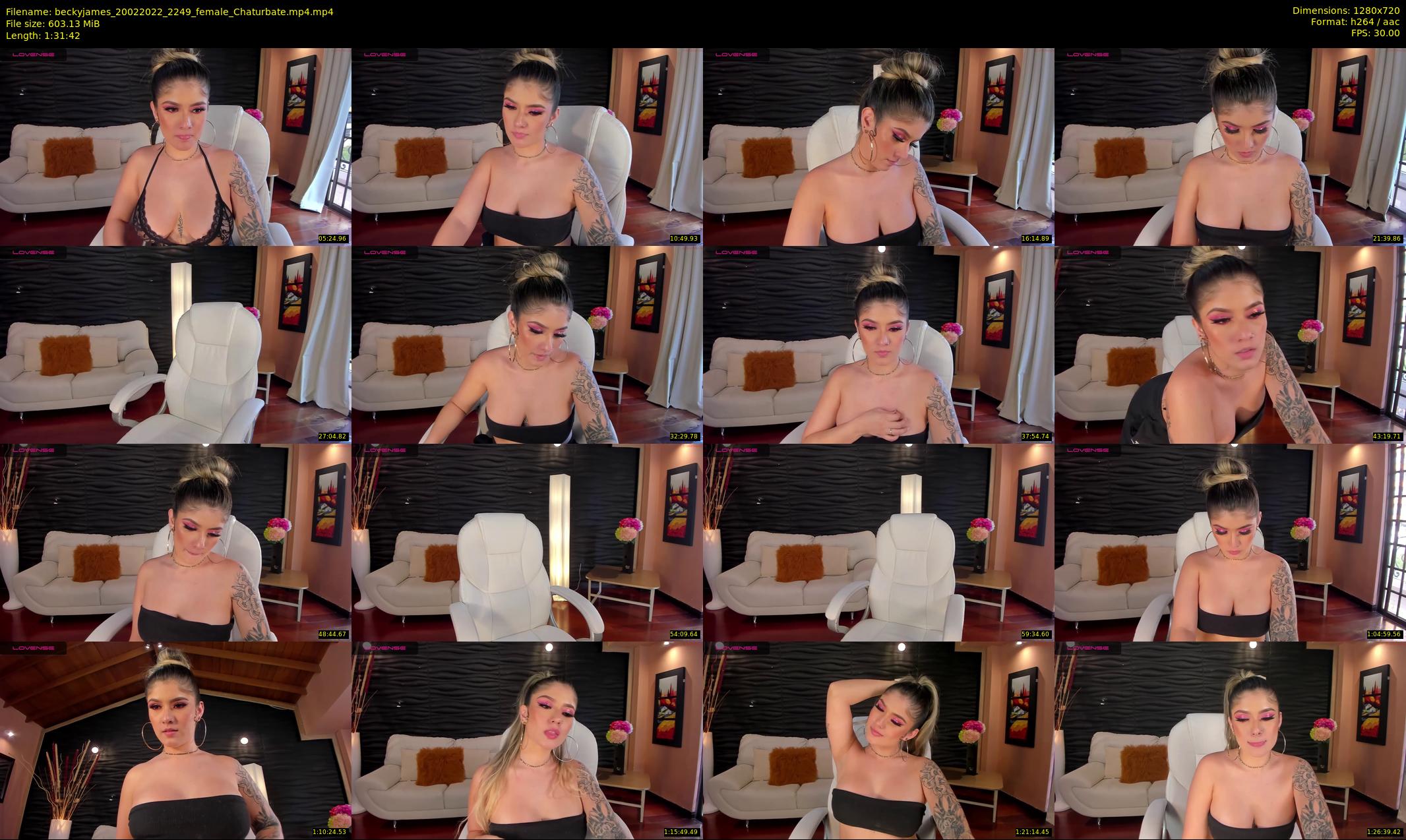 beckyjames — 92 minute Chaturbate female cam show recording, 720p, Feb 20, 2022