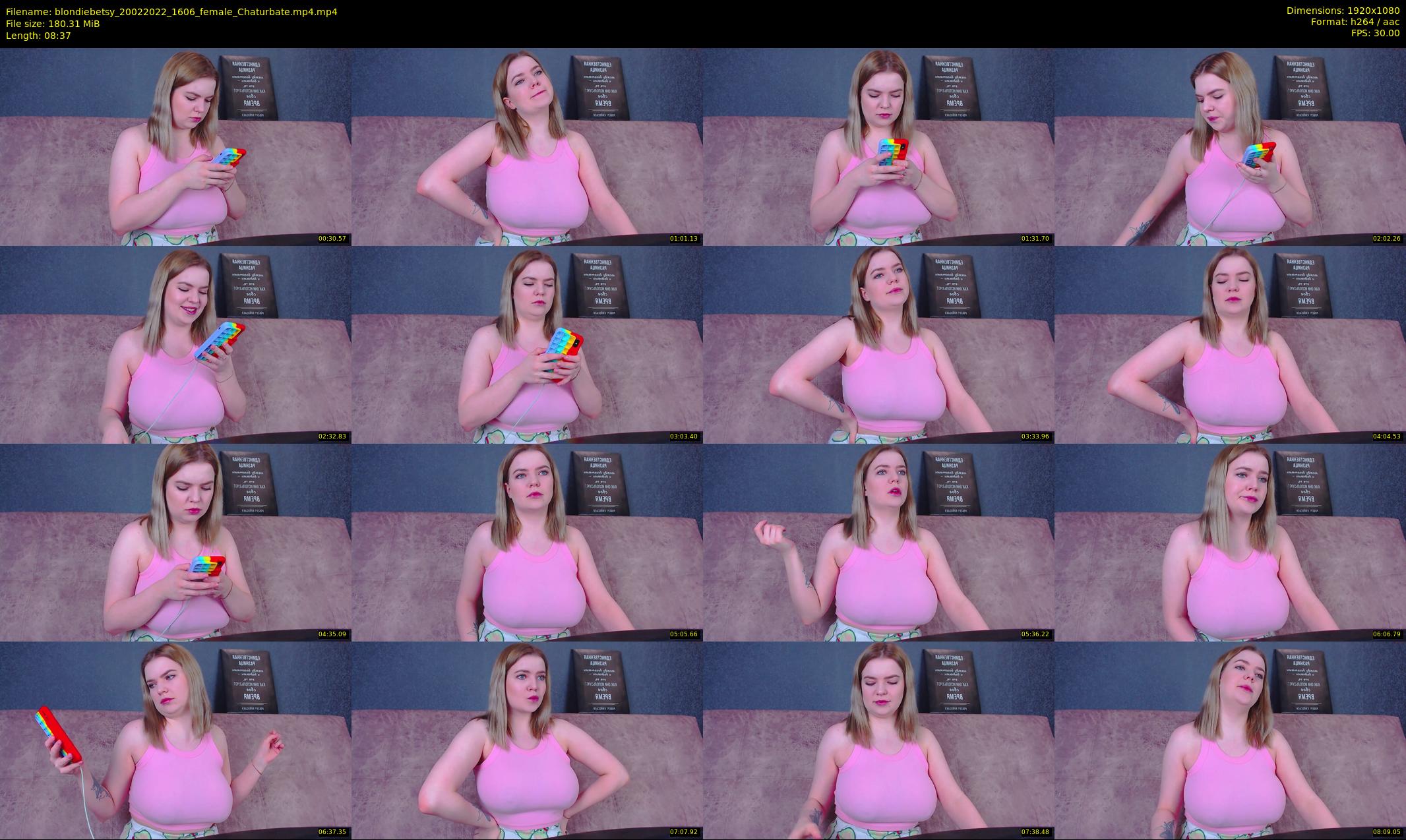blondiebetsy — 9 minute Chaturbate female cam show recording, 1080p, Feb 20, 2022