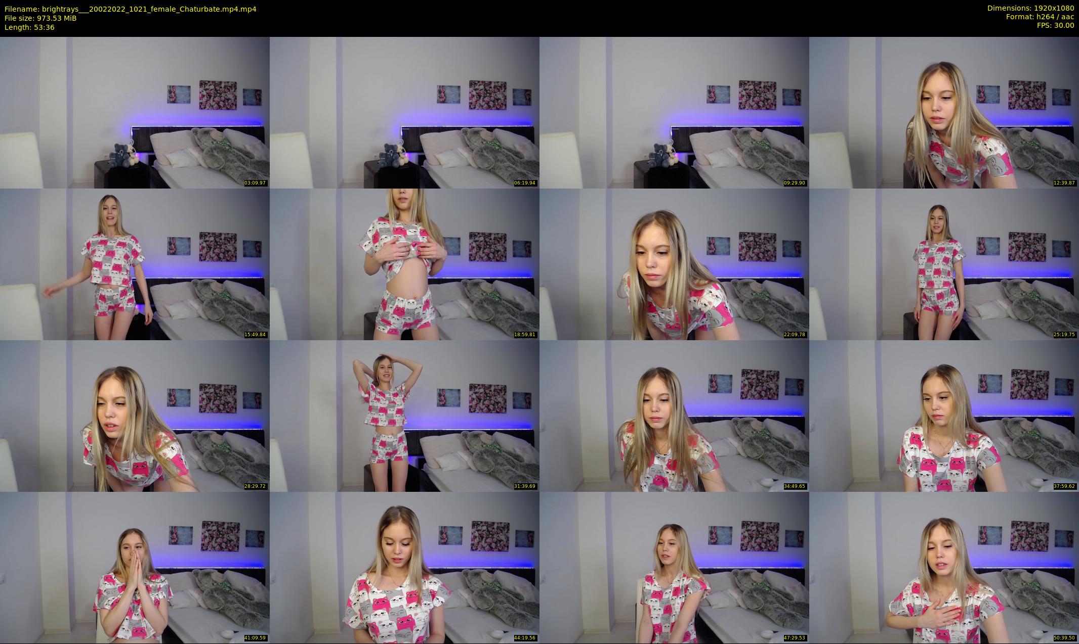 brightrays__ — 54 minute Chaturbate female cam show recording, 1080p, Feb 20, 2022
