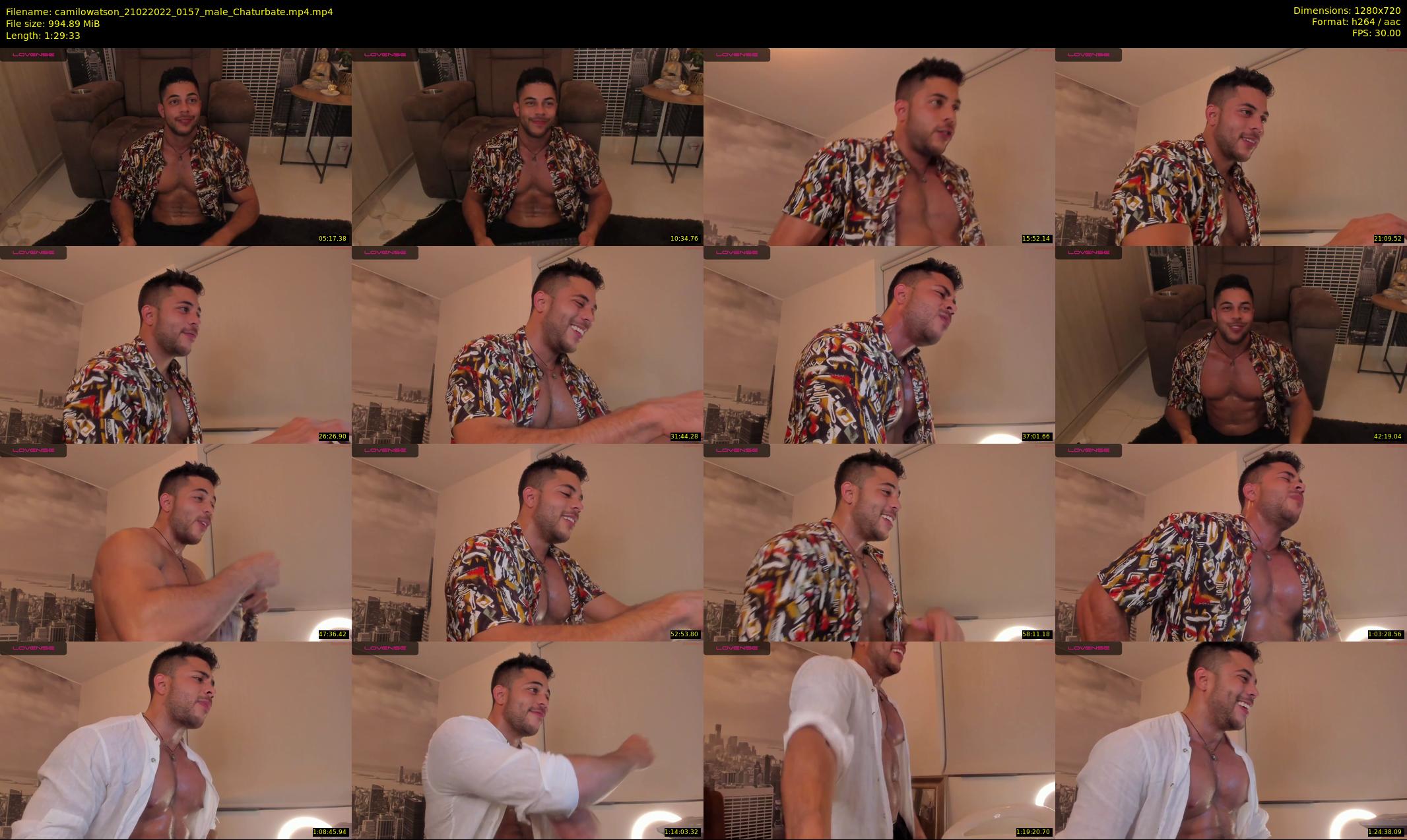 camilowatson — 90 minute Chaturbate male cam show recording, 720p, Feb 21, 2022