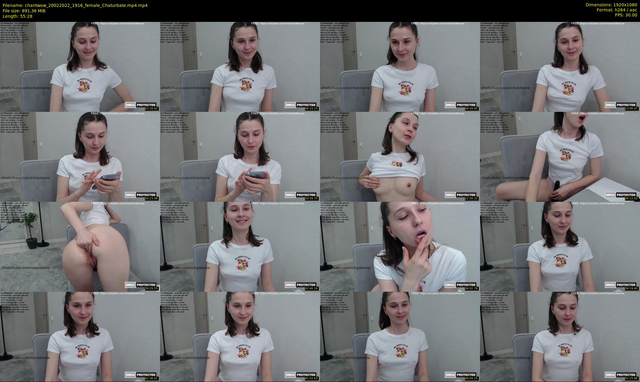 chantwow — 56 minute Chaturbate female cam show recording, 1080p, Feb 20, 2022