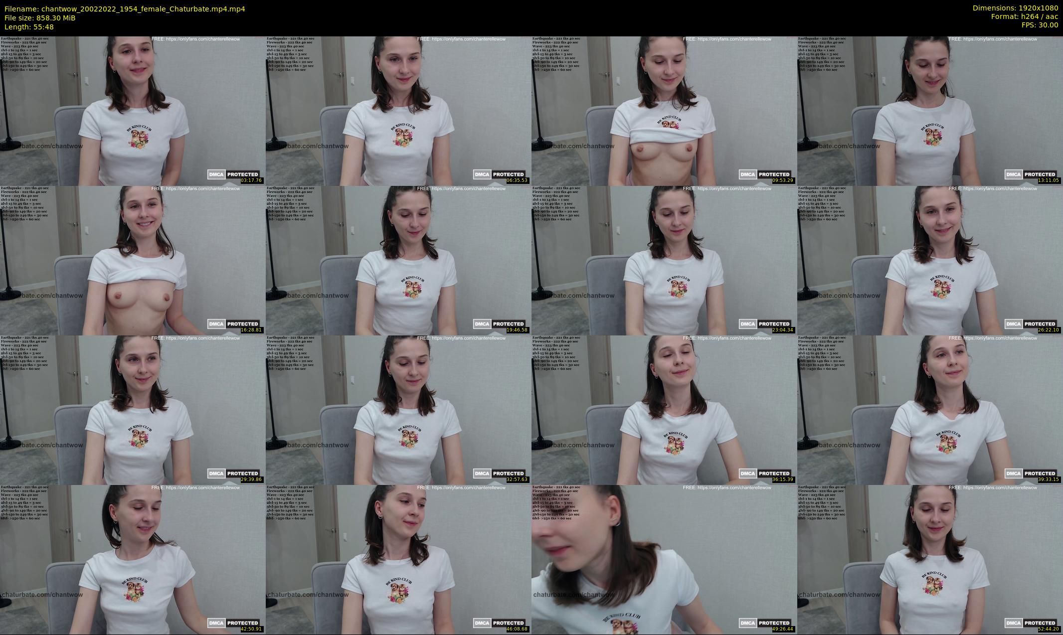 chantwow — 56 minute Chaturbate female cam show recording, 1080p, Feb 20, 2022