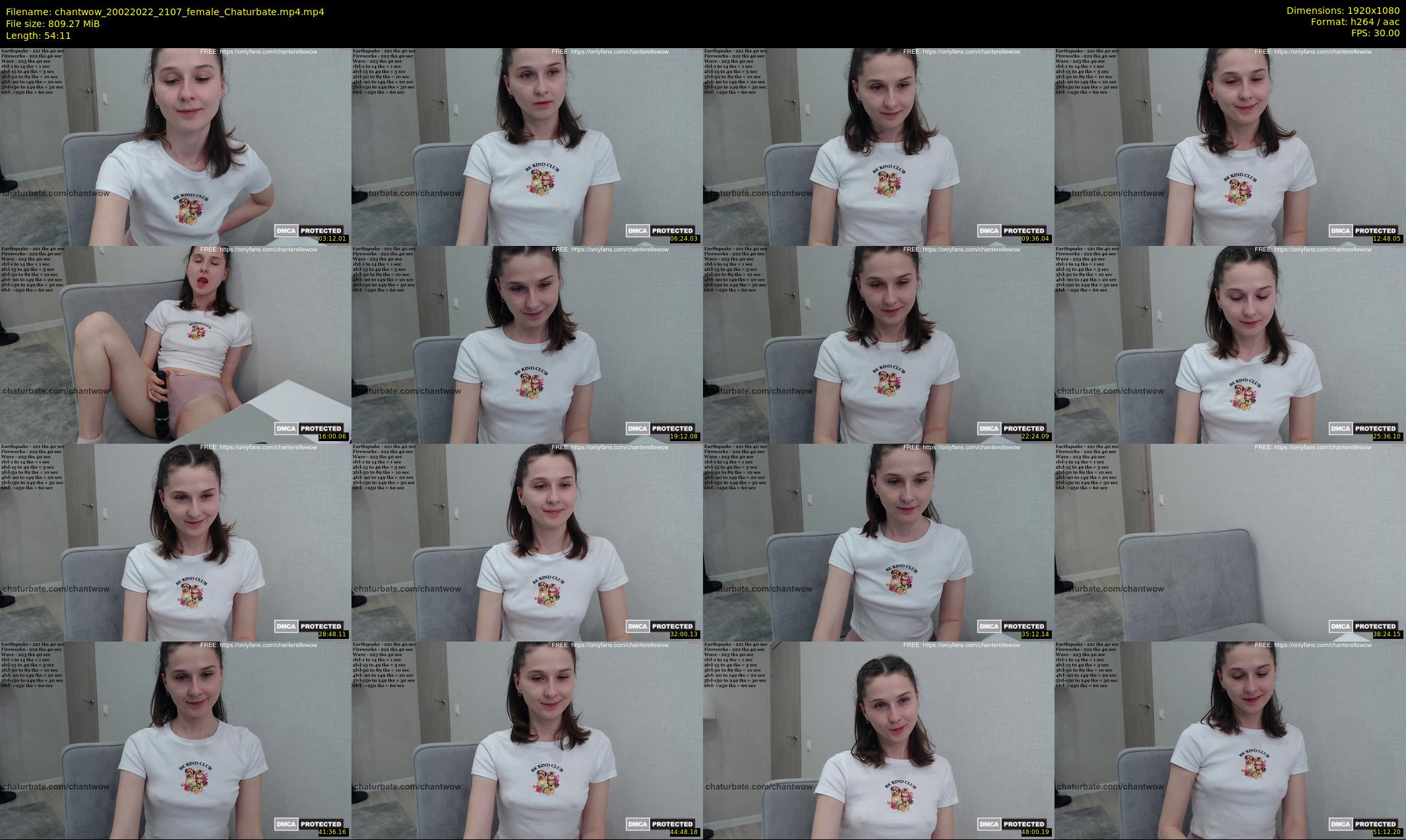 chantwow — 55 minute Chaturbate female cam show recording, 1080p, Feb 20, 2022