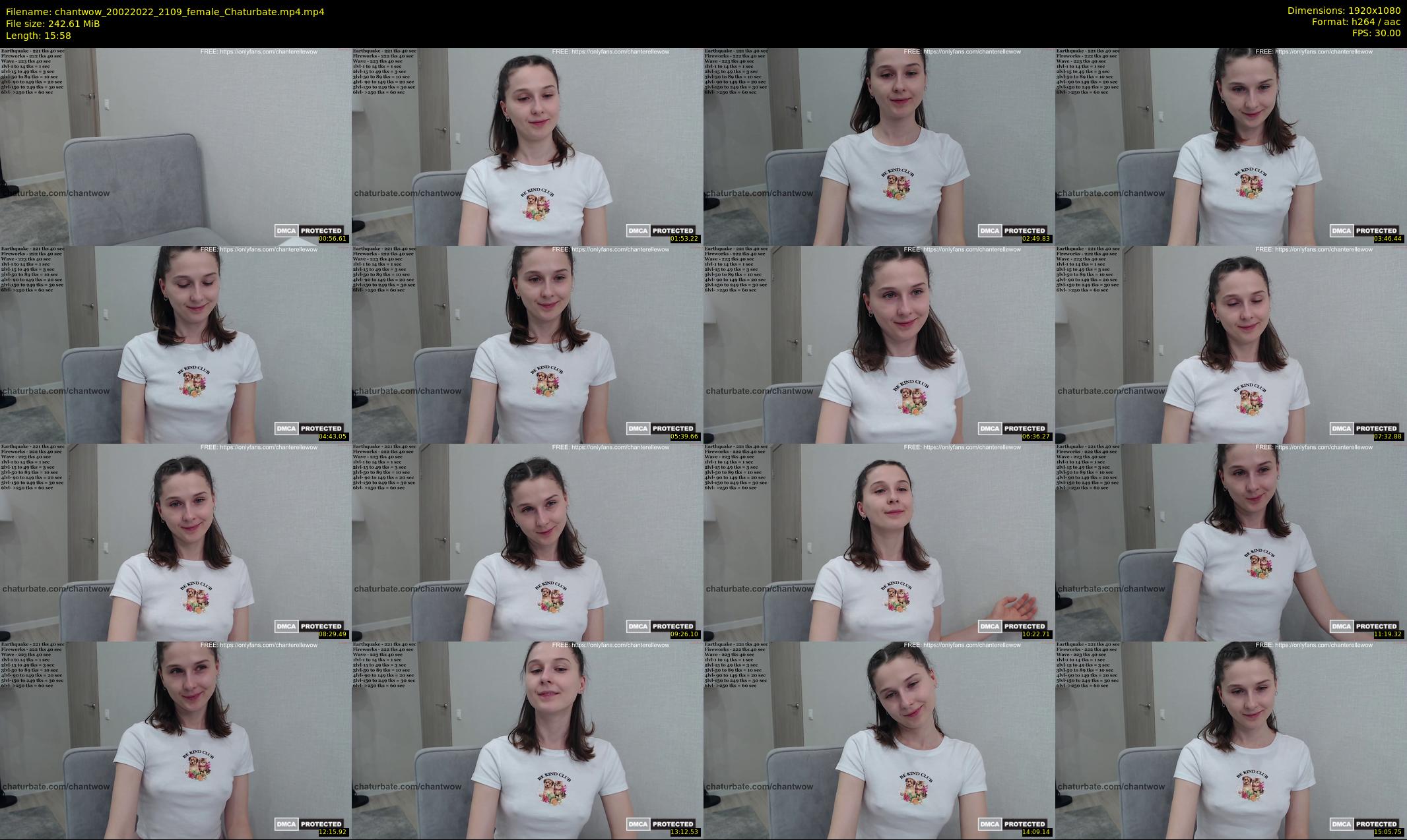 chantwow — 16 minute Chaturbate female cam show recording, 1080p, Feb 20, 2022