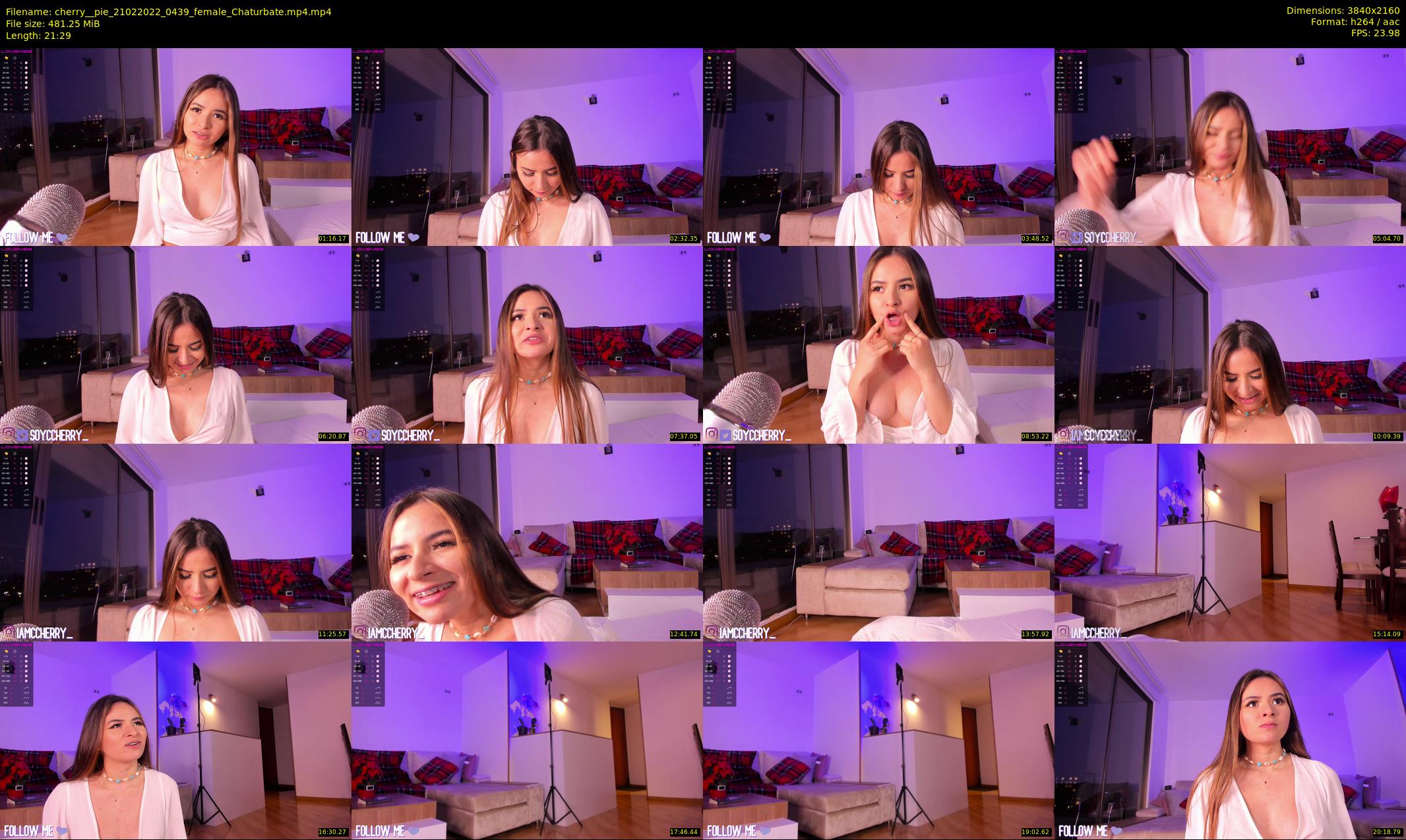 cherry__pie — 22 minute Chaturbate female cam show recording, 4K, Feb 21, 2022