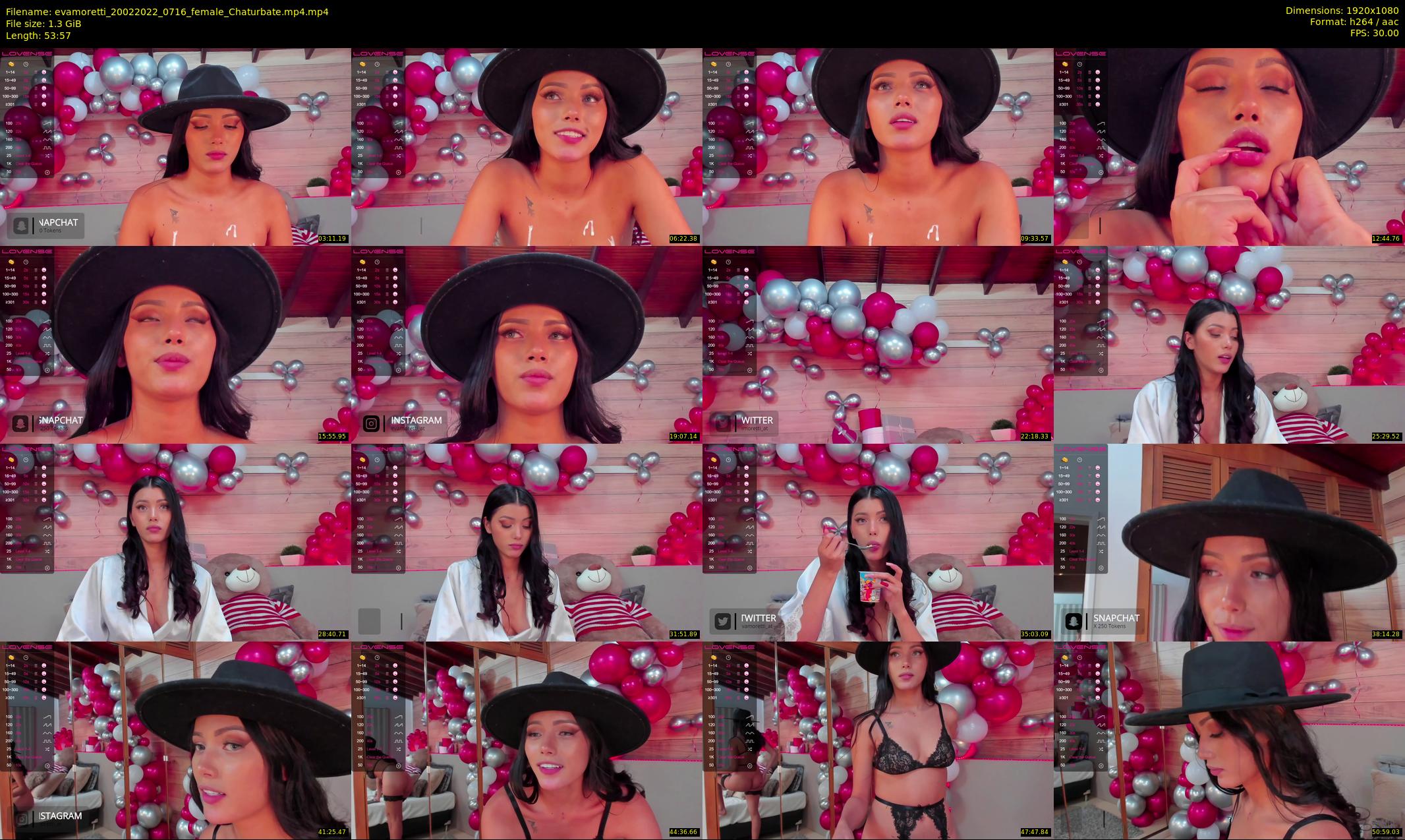 evamoretti — 54 minute Chaturbate female cam show recording, 1080p, Feb 20, 2022