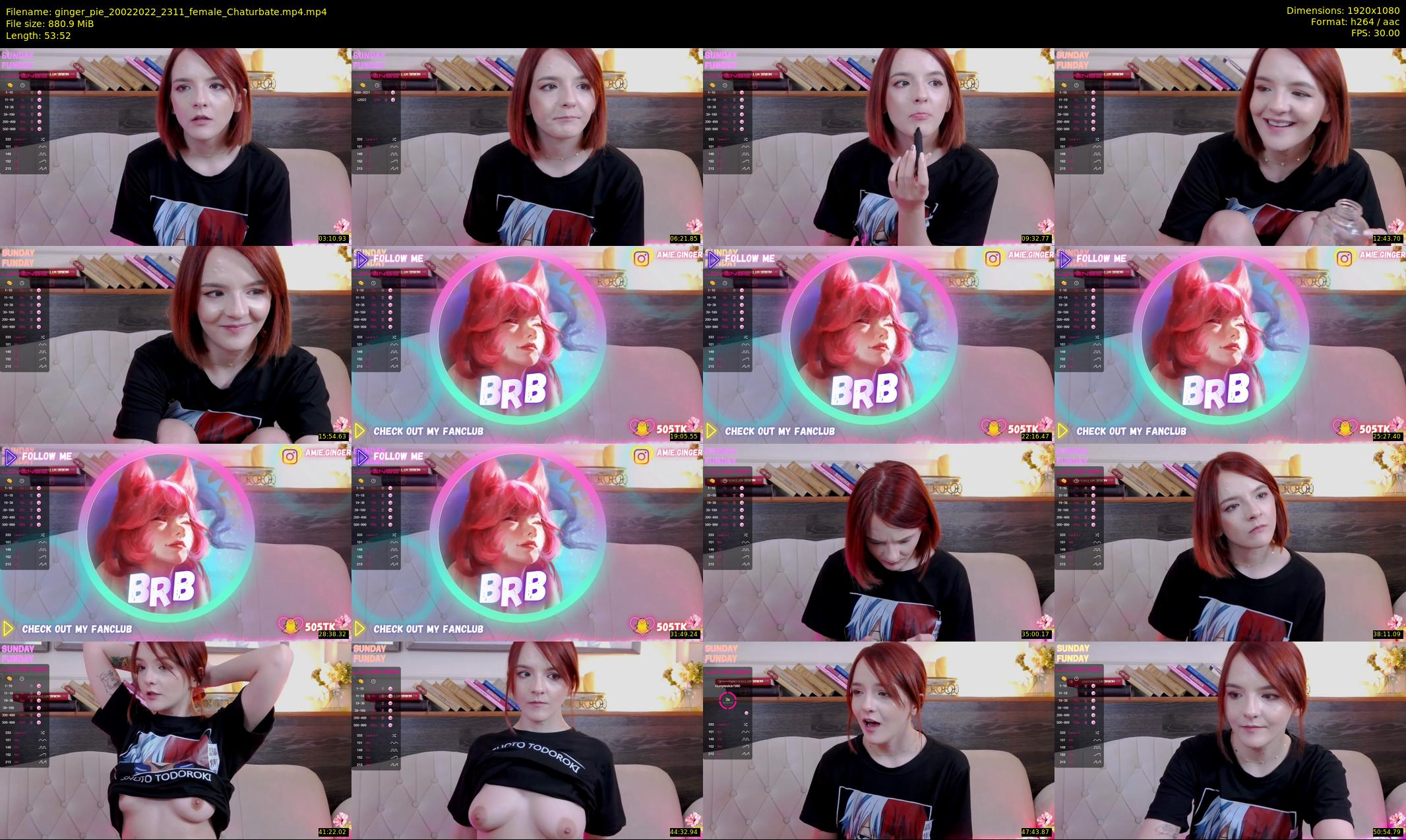 ginger_pie — 54 minute Chaturbate female cam show recording, 1080p, Feb 20, 2022