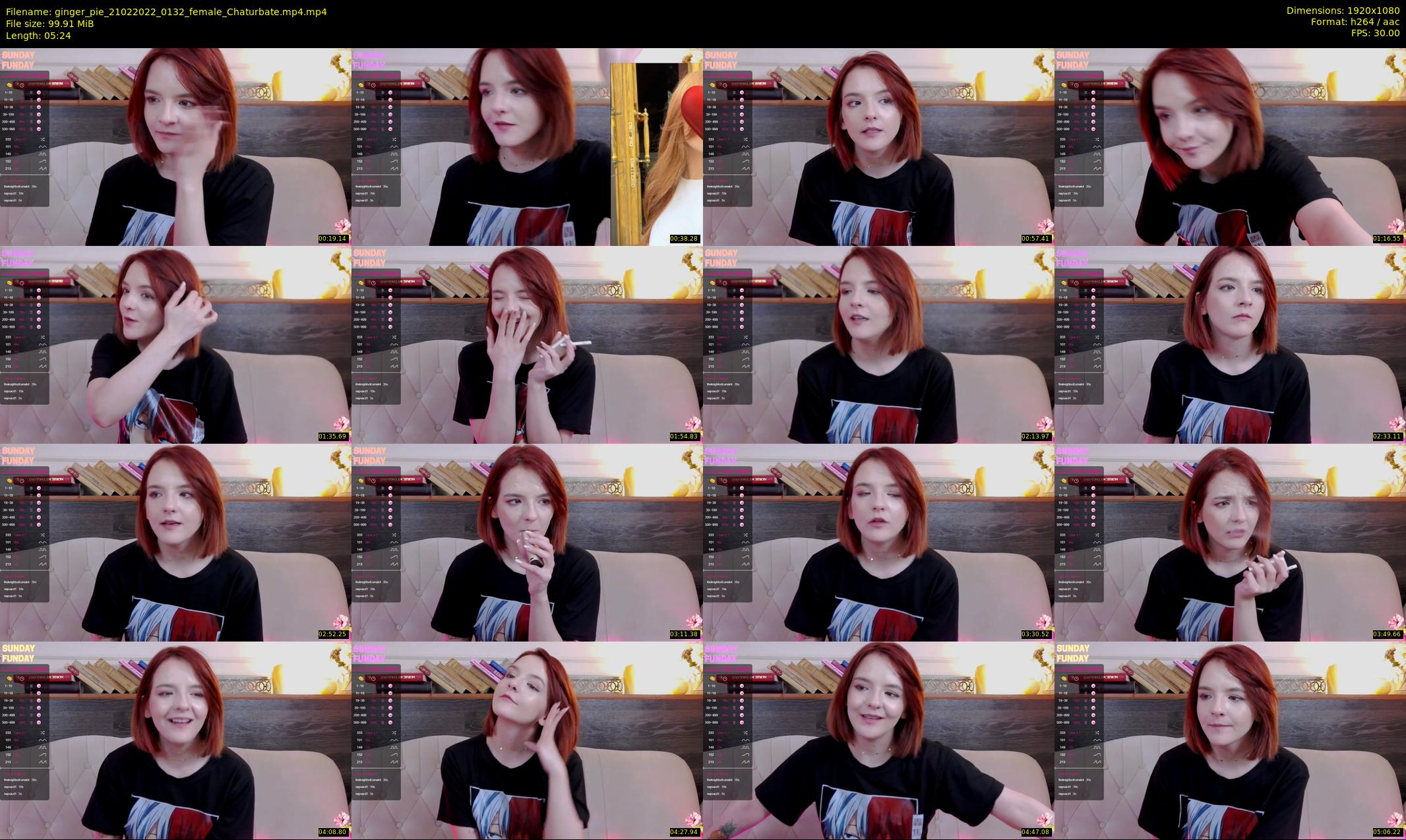 ginger_pie — 6 minute Chaturbate female cam show recording, 1080p, Feb 21, 2022