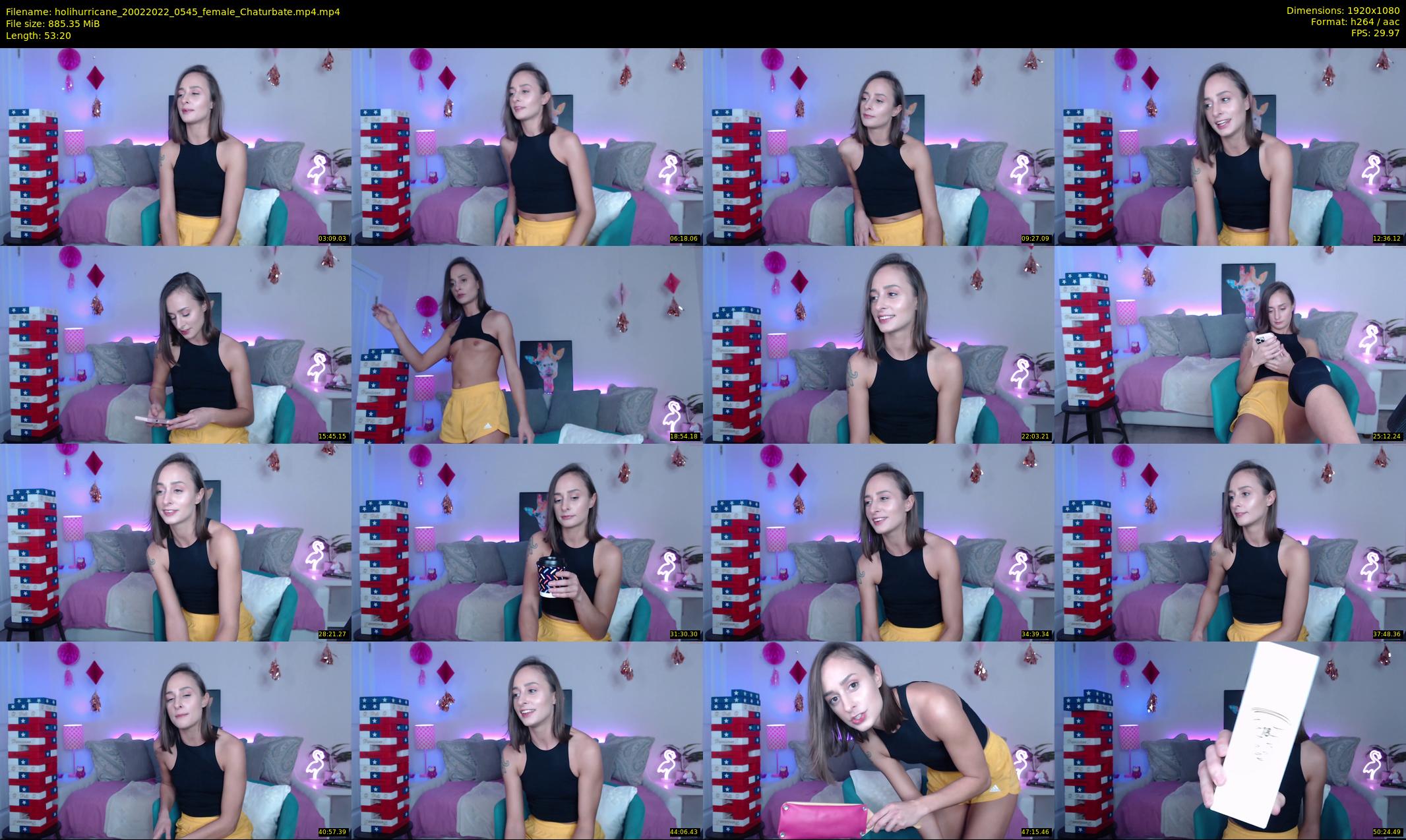 holihurricane — 54 minute Chaturbate female cam show recording, 1080p, Feb 20, 2022
