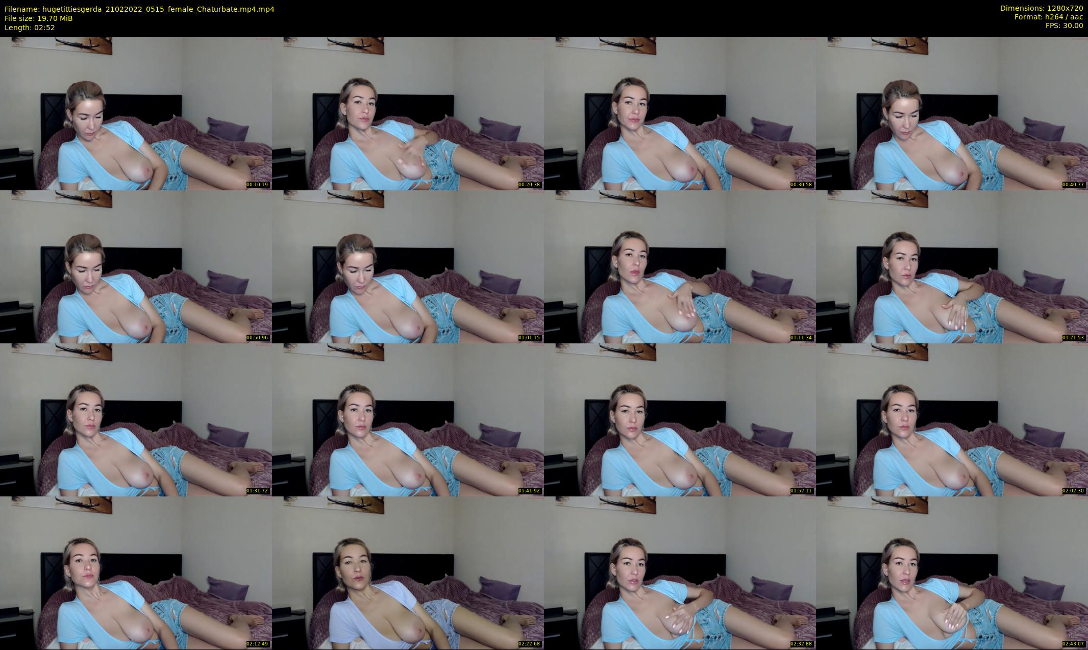 hugetittiesgerda — 3 minute Chaturbate female cam show recording, 720p, Feb 21, 2022