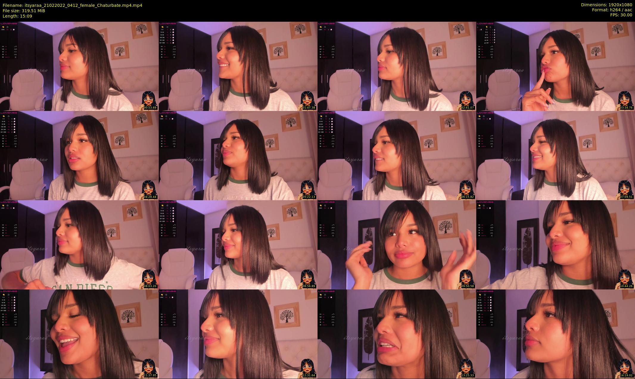 itsyaraa — 16 minute Chaturbate female cam show recording, 1080p, Feb 21, 2022