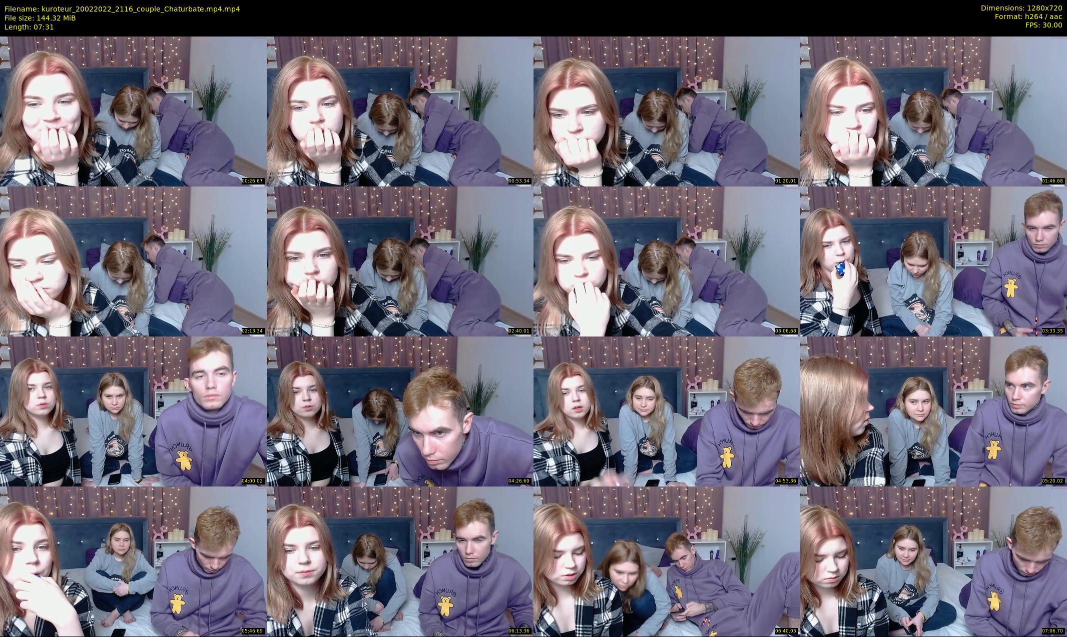 kuroteur — 8 minute Chaturbate couple cam show recording, 720p, Feb 20, 2022