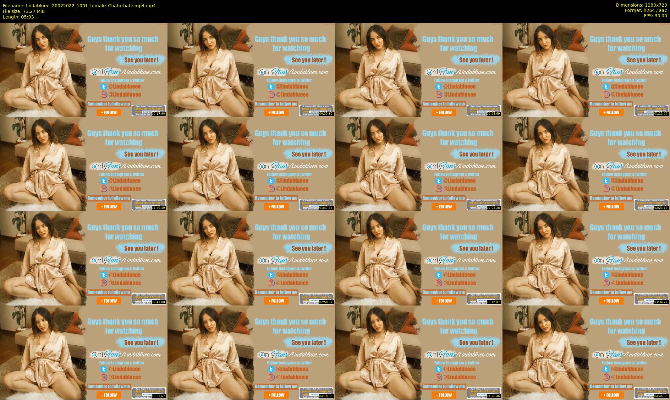 lindabluee — 6 minute Chaturbate female cam show recording, 720p, Feb 20, 2022
