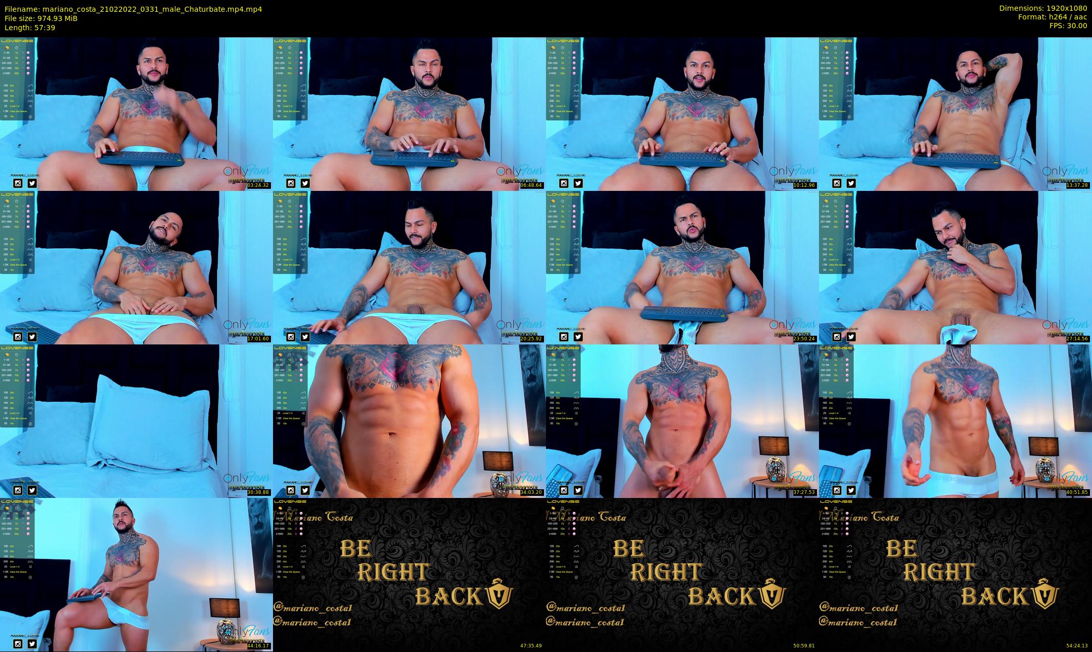 mariano_costa — 58 minute Chaturbate male cam show recording, 1080p, Feb 21, 2022