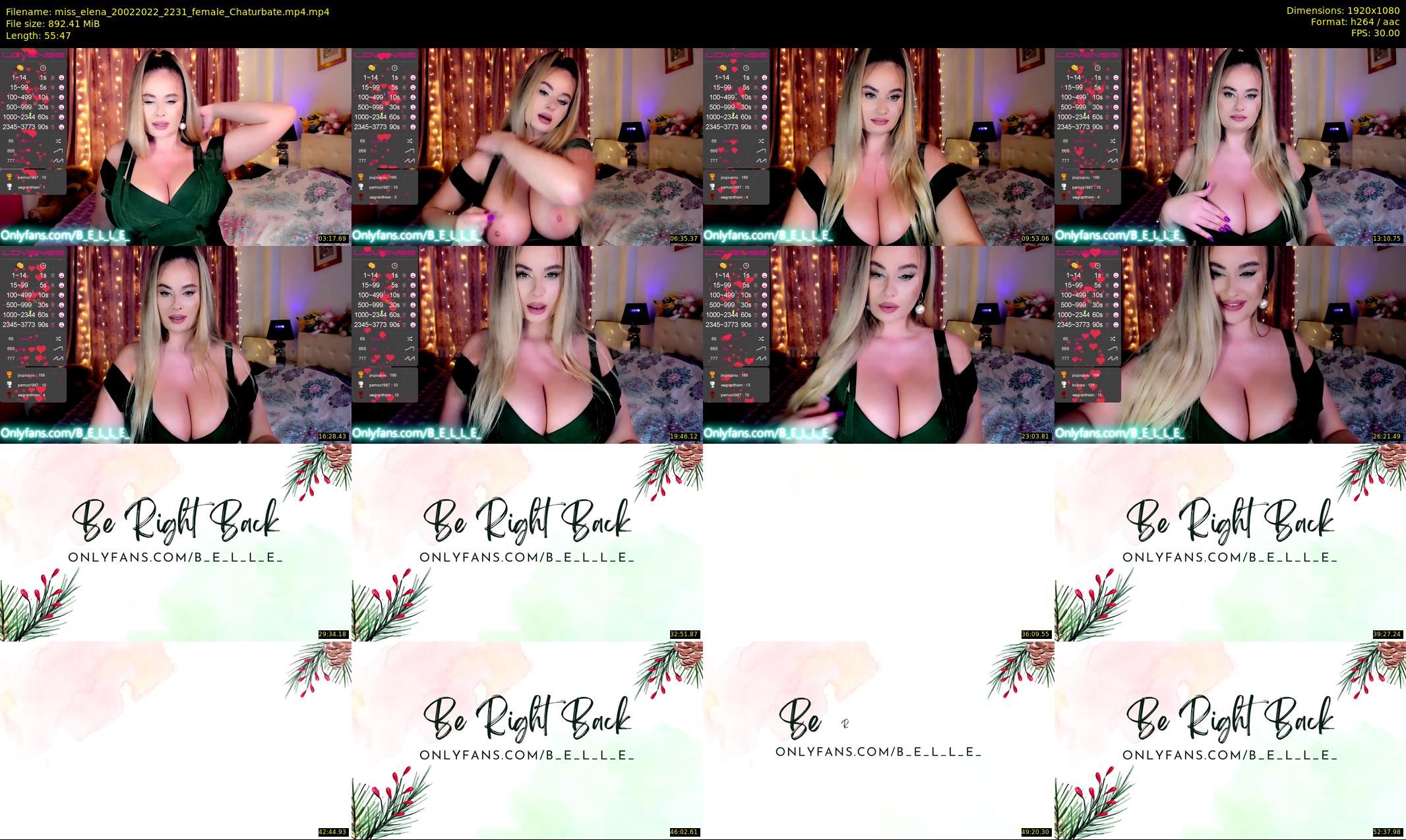 miss_elena — 56 minute Chaturbate female cam show recording, 1080p, Feb 20, 2022