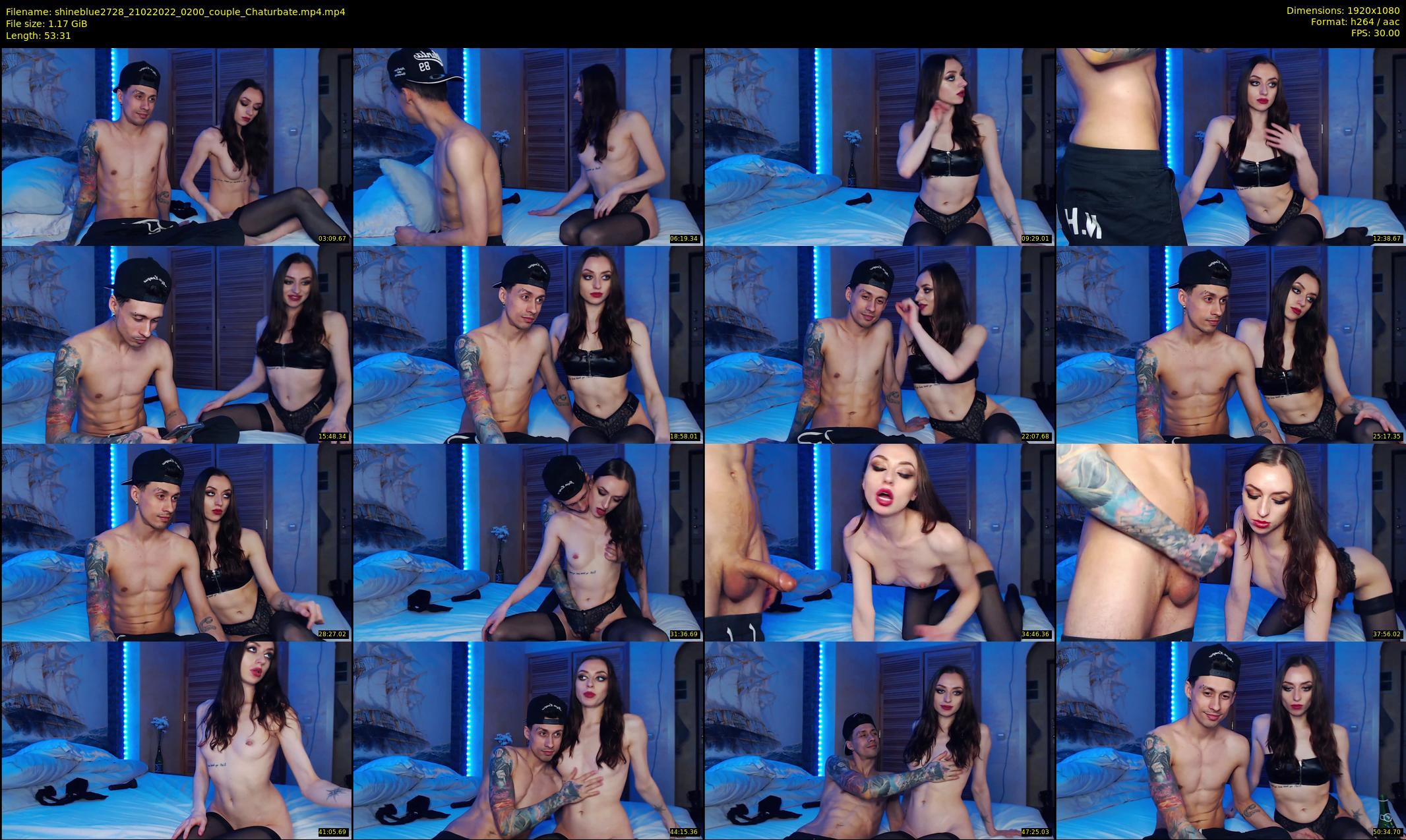 shineblue2728 — 54 minute Chaturbate couple cam show recording, 1080p, Feb 21, 2022