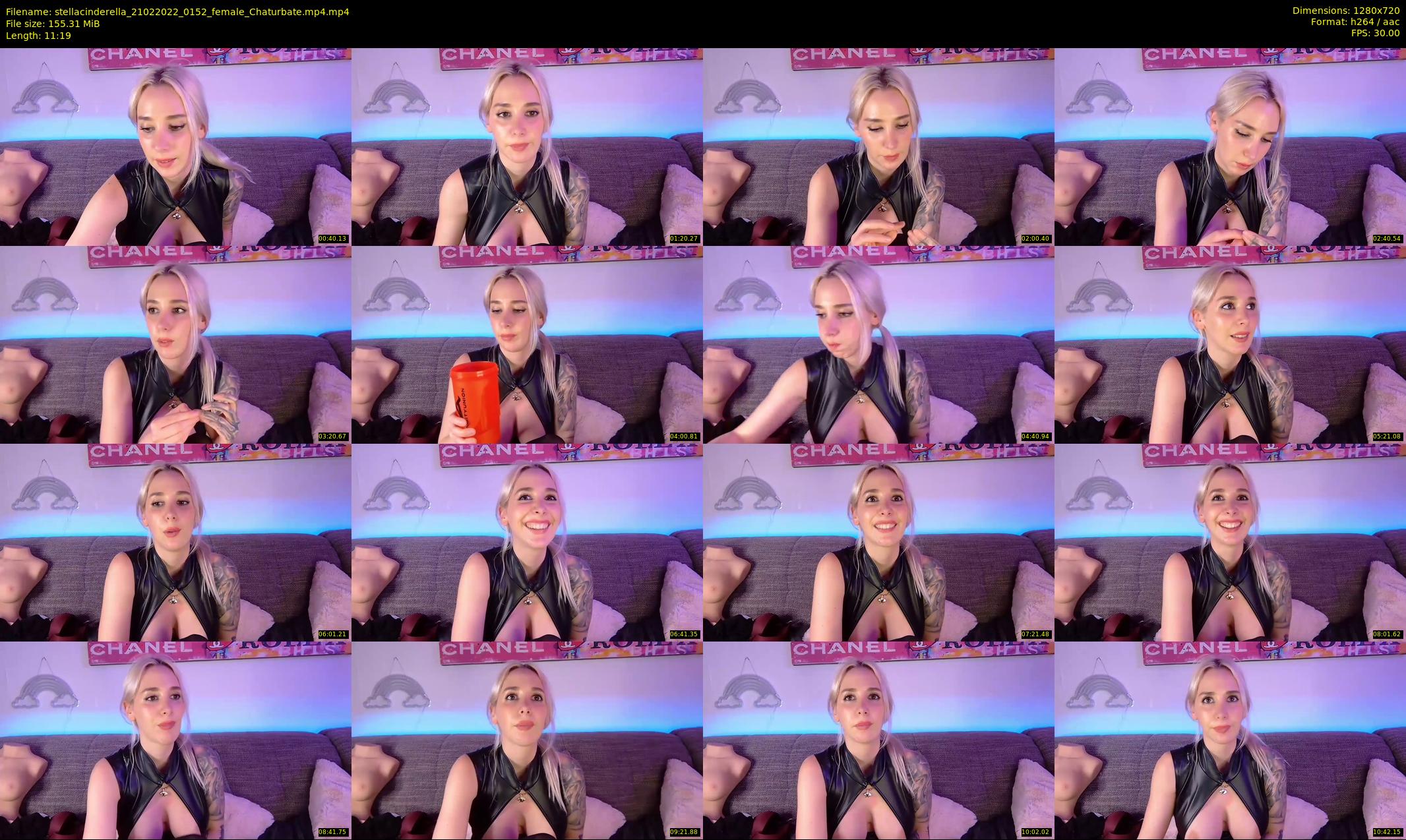 stellacinderella — 12 minute Chaturbate female cam show recording, 720p, Feb 21, 2022