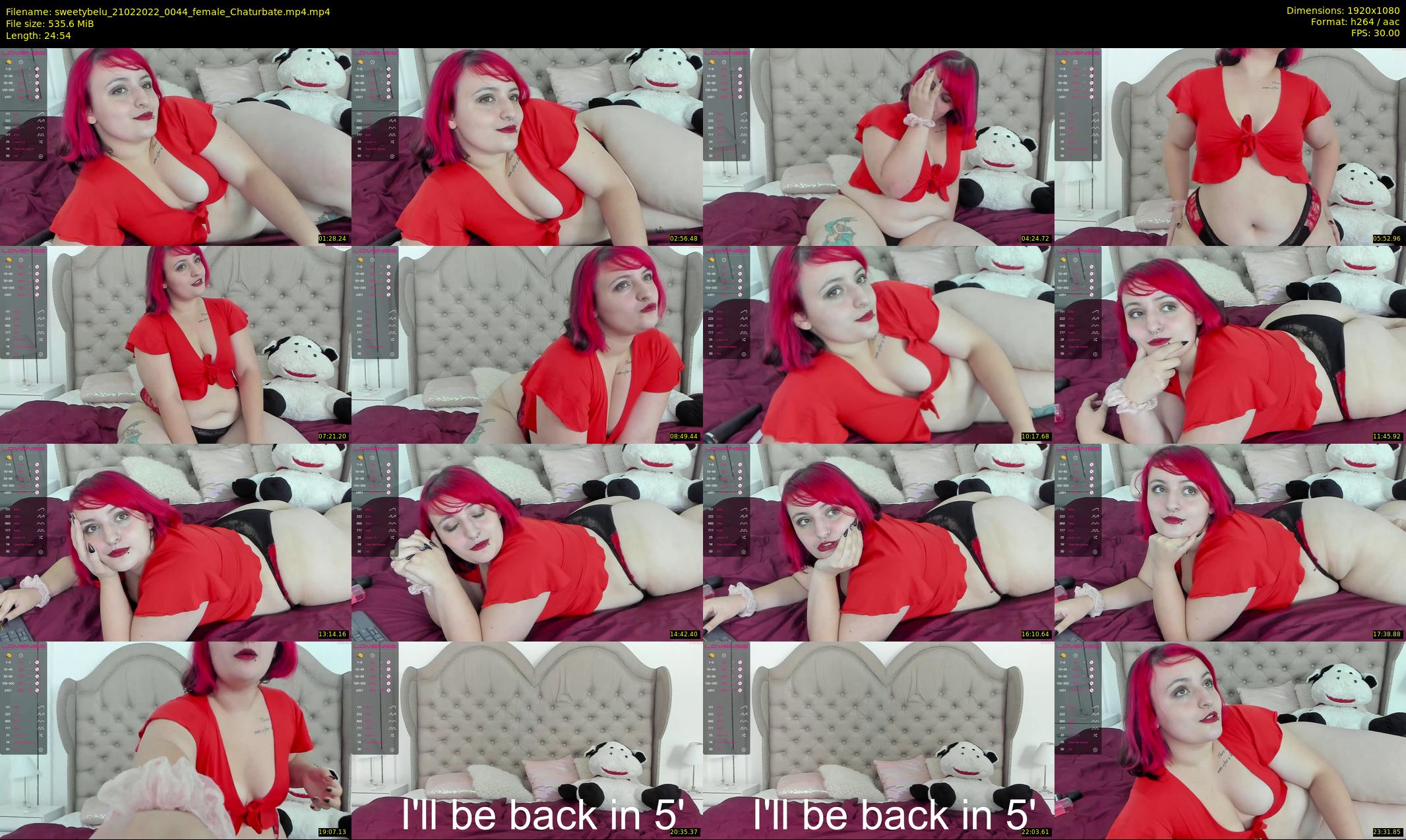 sweetybelu — 25 minute Chaturbate female cam show recording, 1080p, Feb 21, 2022