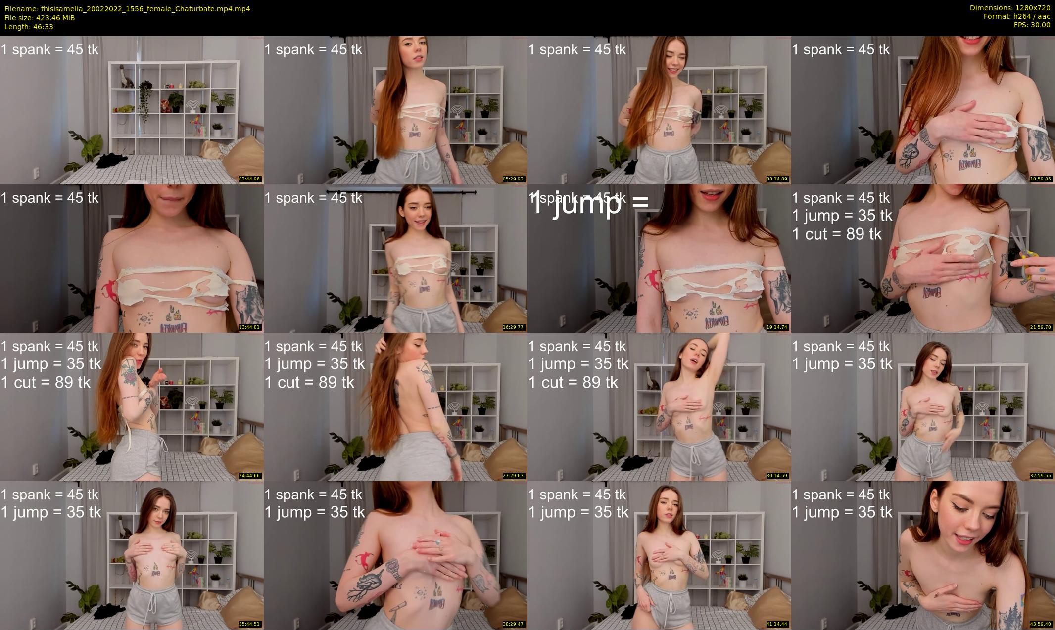 thisisamelia — 47 minute Chaturbate female cam show recording, 720p, Feb 20, 2022