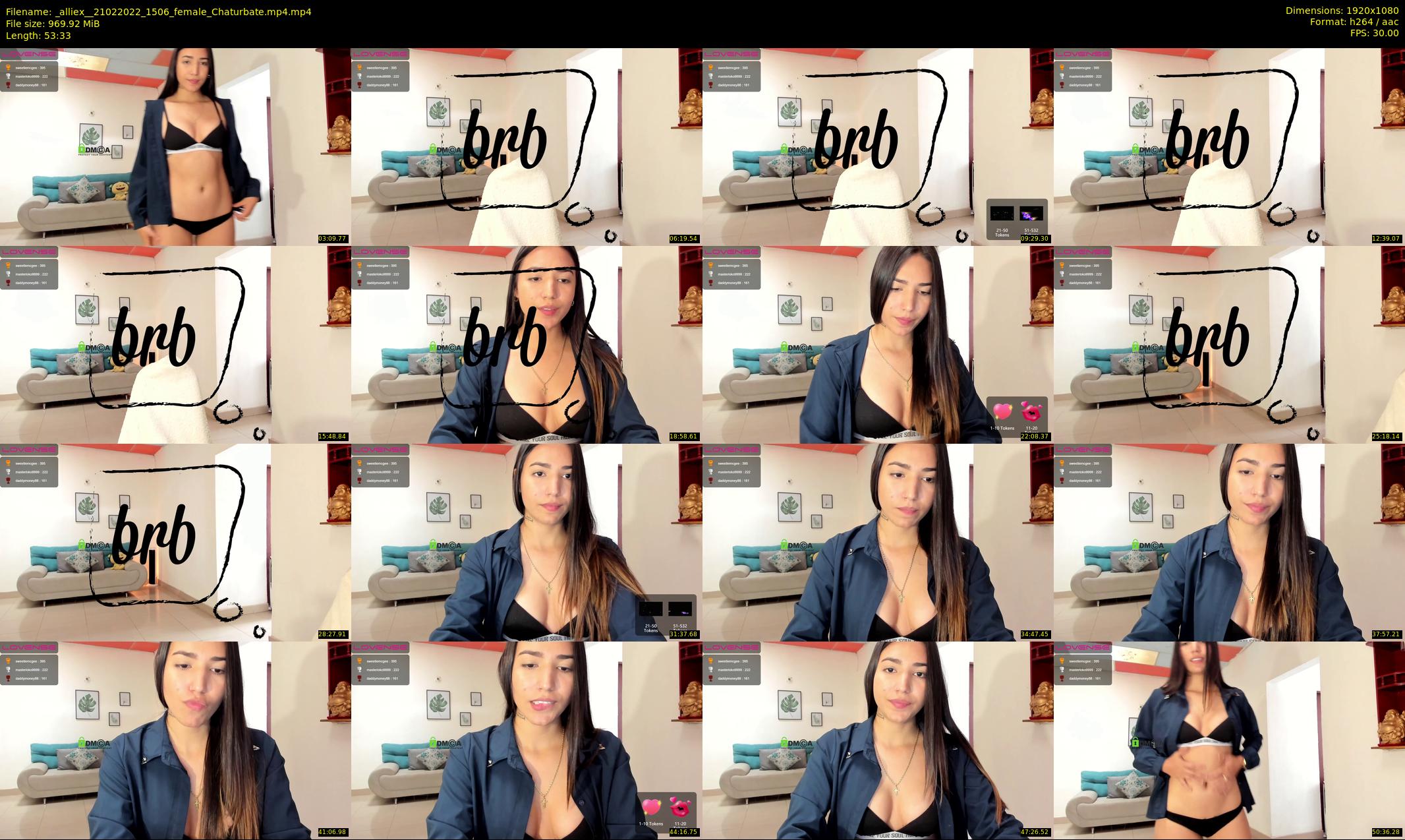 _alliex_ — 54 minute Chaturbate female cam show recording, 1080p, Feb 21, 2022