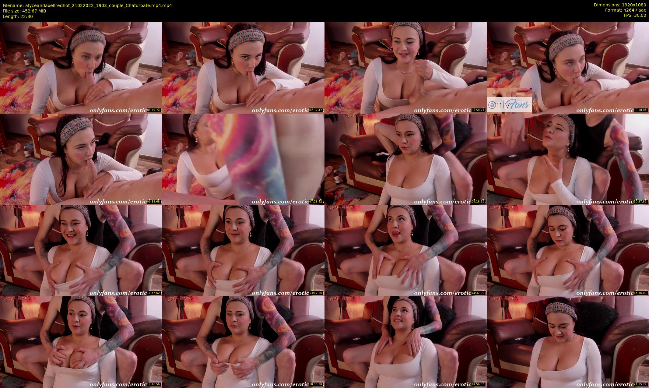 alyceandaxellredhot — 23 minute Chaturbate couple cam show recording, 1080p, Feb 21, 2022