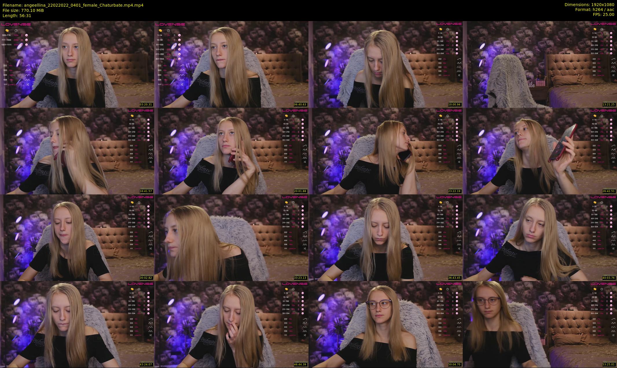 angeellina — 57 minute Chaturbate female cam show recording, 1080p, Feb 22, 2022