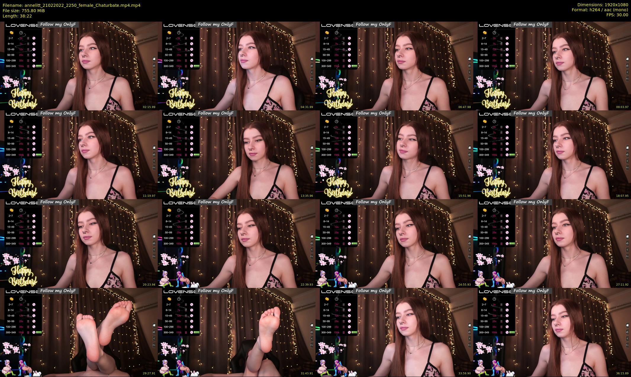 annelitt — 39 minute Chaturbate female cam show recording, 1080p, Feb 21, 2022
