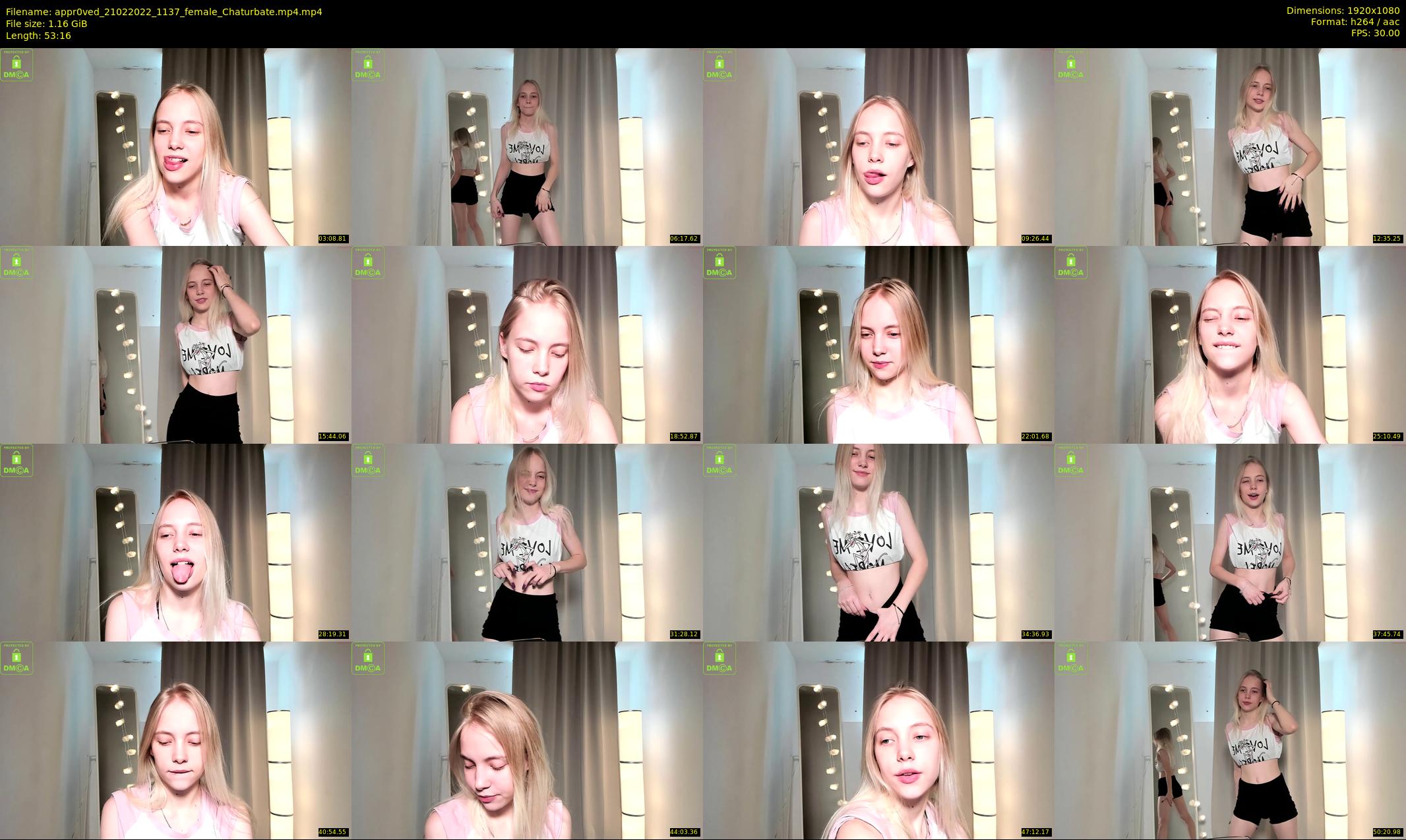 appr0ved — 54 minute Chaturbate female cam show recording, 1080p, Feb 21, 2022