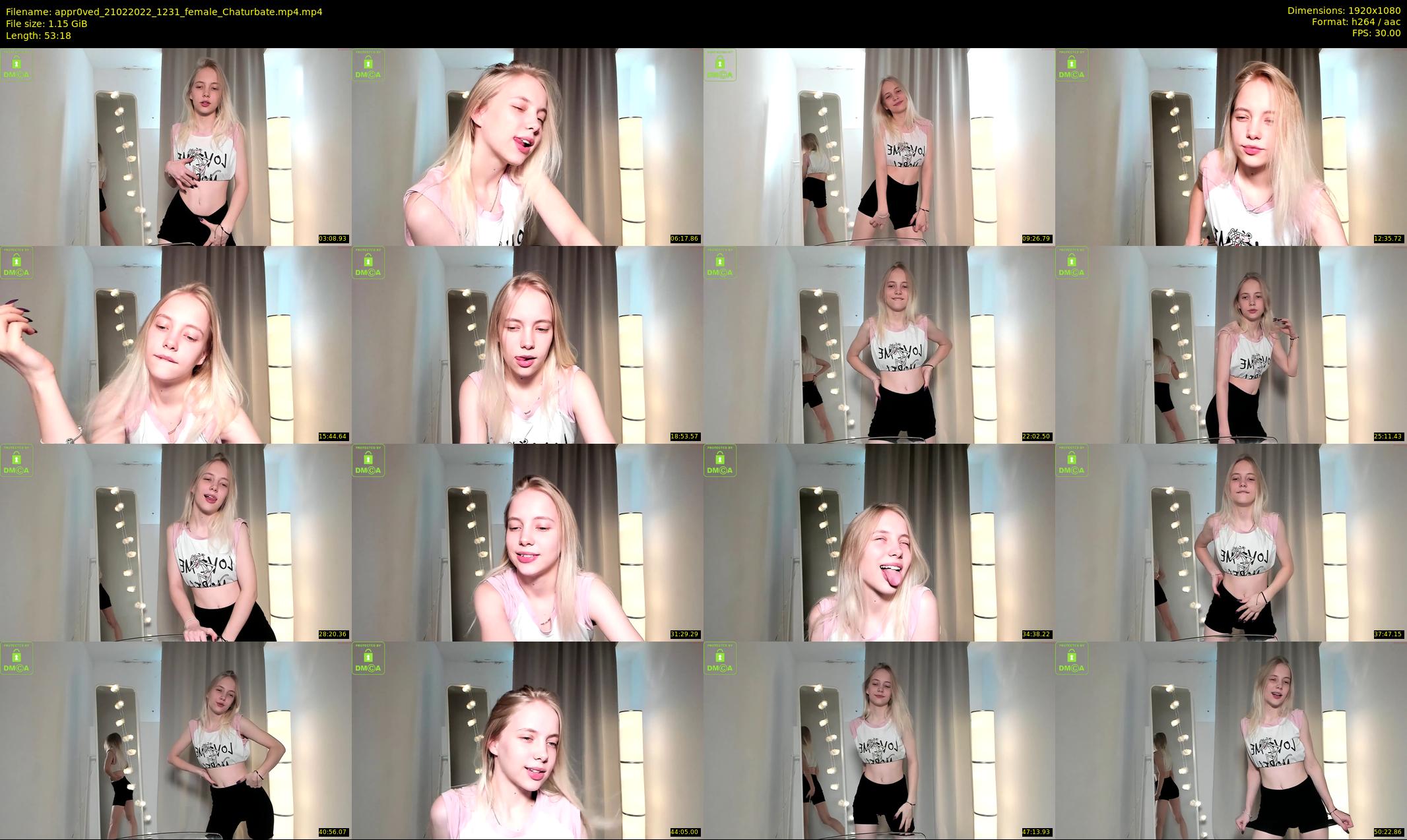 appr0ved — 54 minute Chaturbate female cam show recording, 1080p, Feb 21, 2022