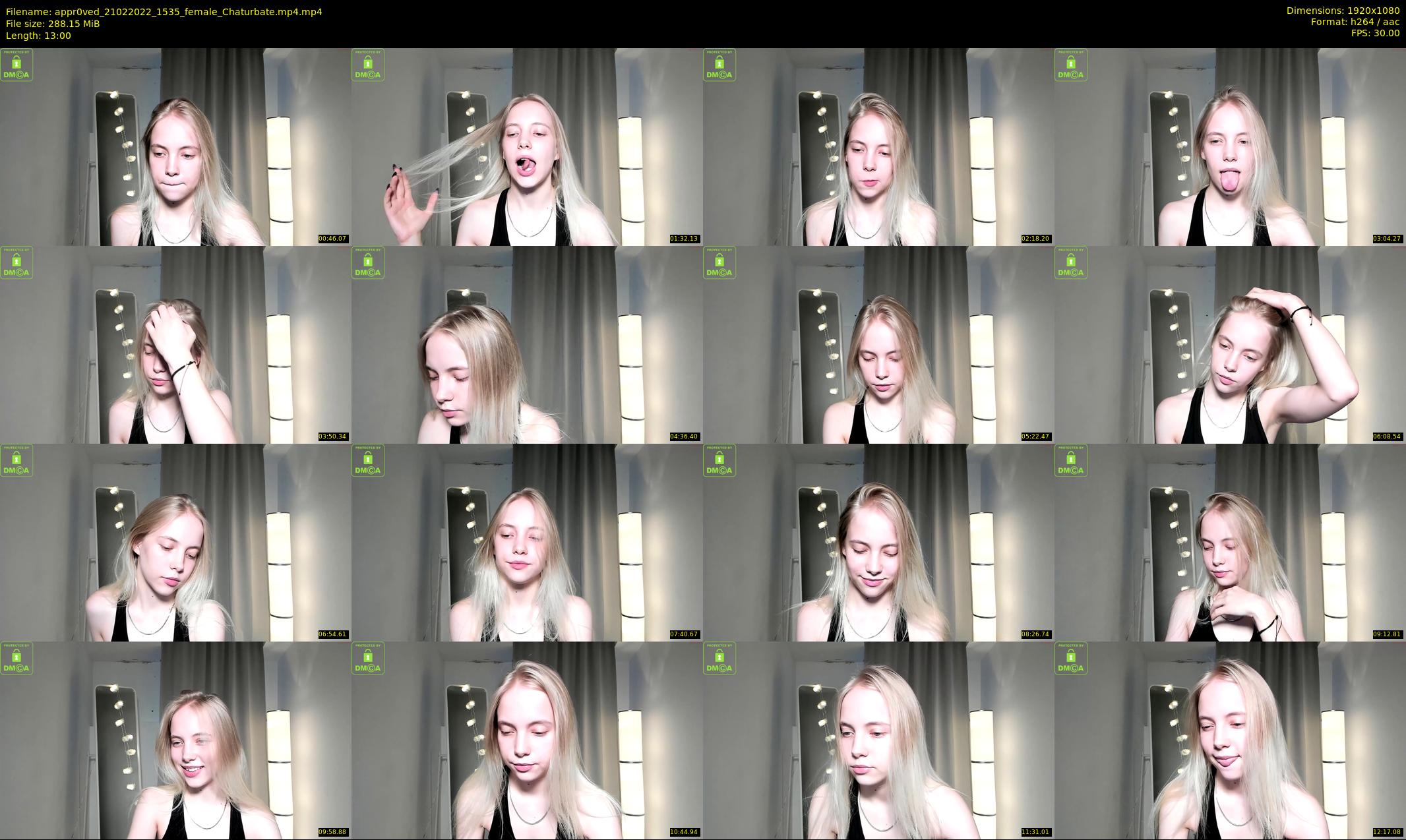 appr0ved — 13 minute Chaturbate female cam show recording, 1080p, Feb 21, 2022