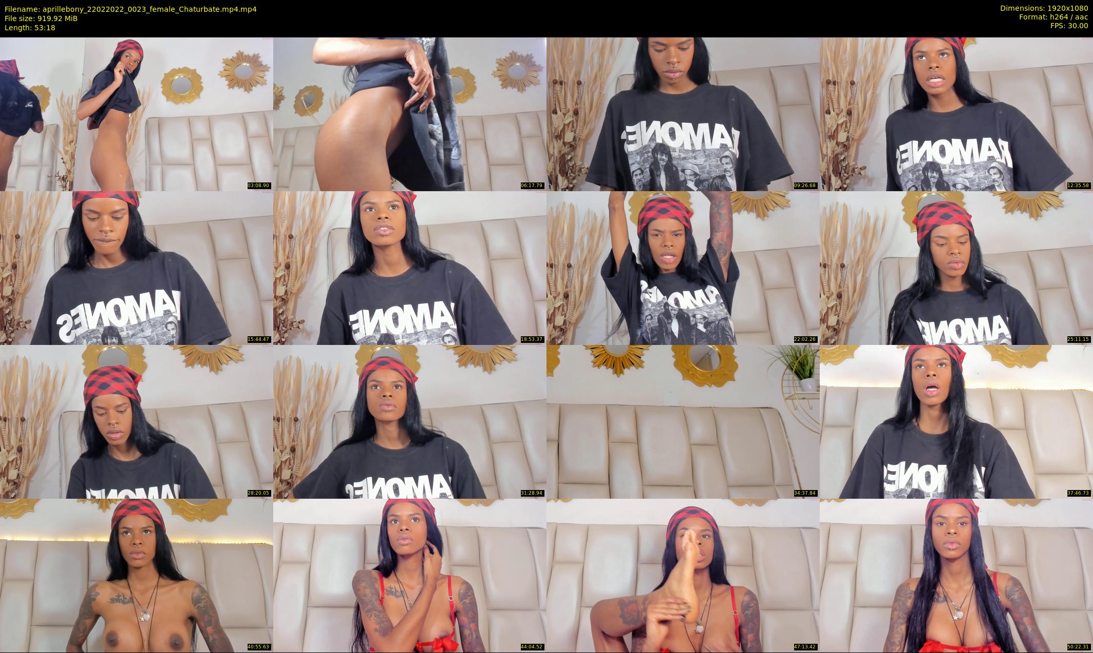 aprillebony — 54 minute Chaturbate female cam show recording, 1080p, Feb 22, 2022