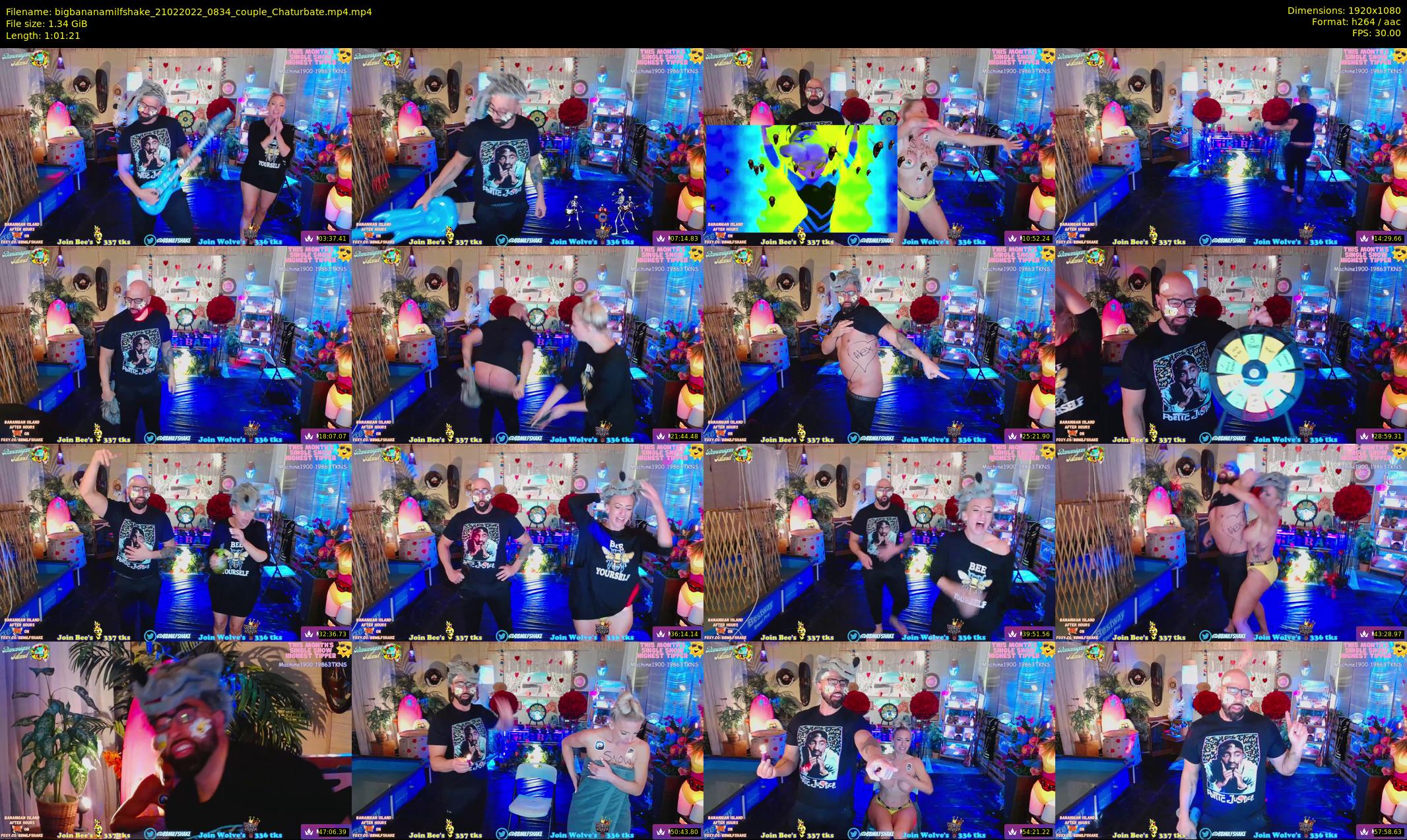 bigbananamilfshake — 62 minute Chaturbate couple cam show recording, 1080p, Feb 21, 2022
