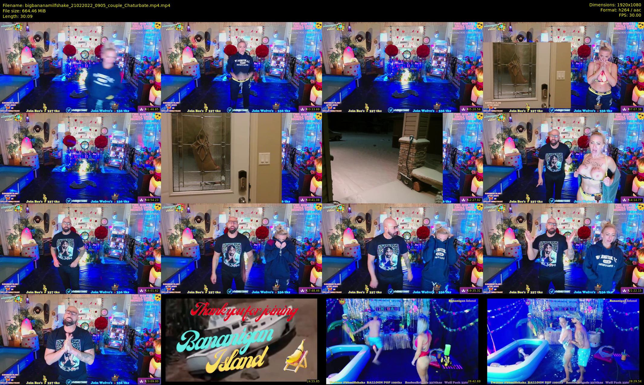 bigbananamilfshake — 31 minute Chaturbate couple cam show recording, 1080p, Feb 21, 2022
