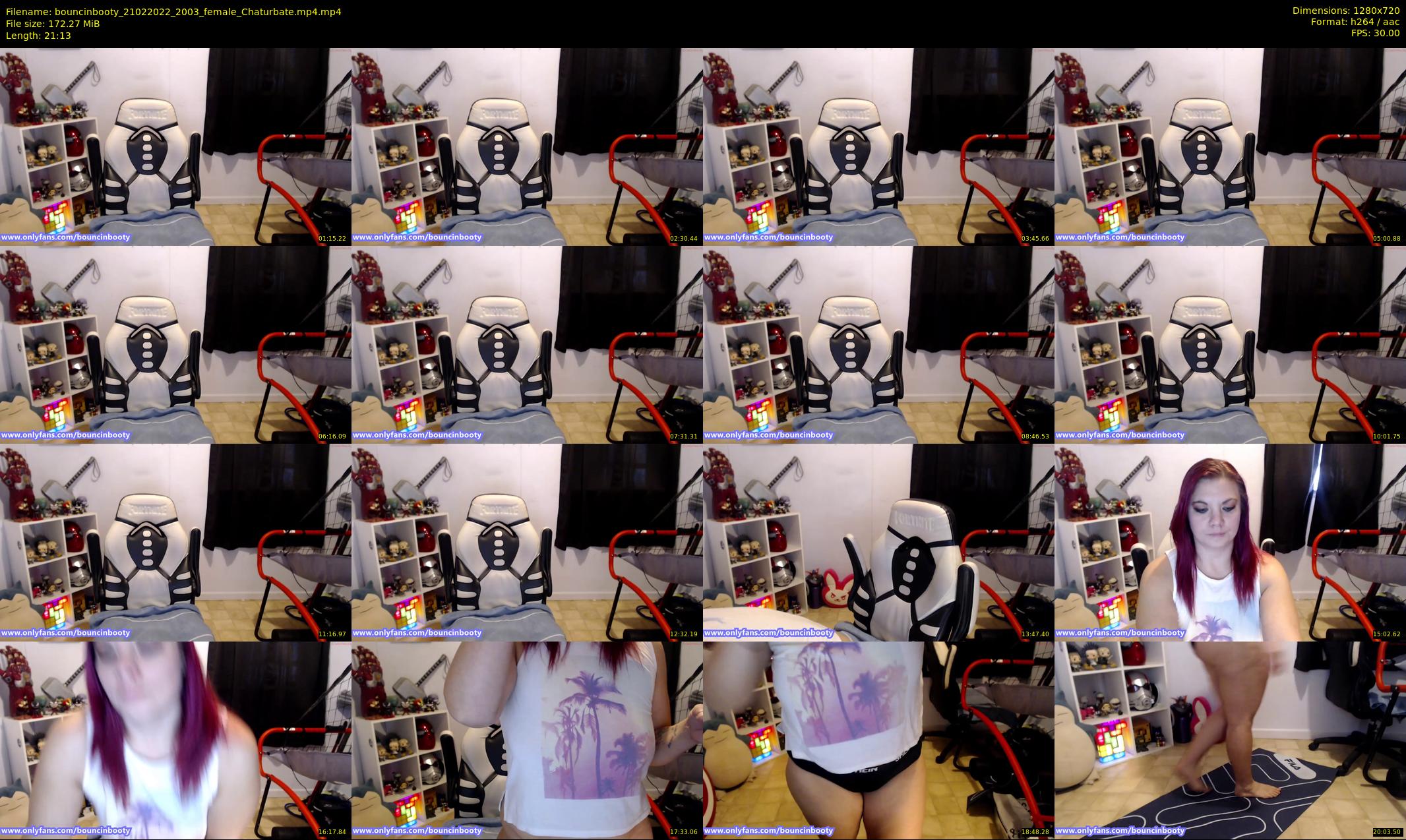 bouncinbooty — 22 minute Chaturbate female cam show recording, 720p, Feb 21, 2022