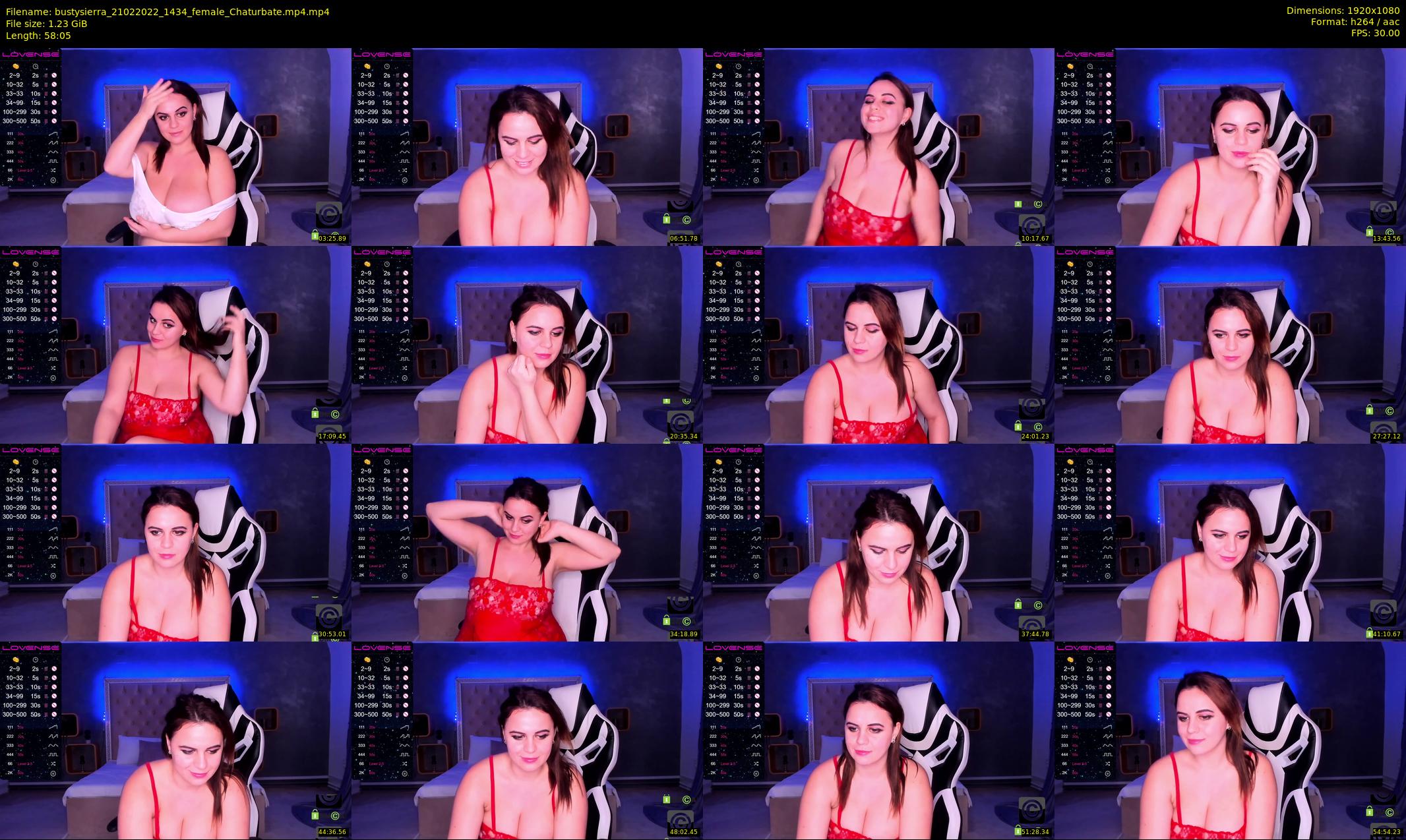 bustysierra — 59 minute Chaturbate female cam show recording, 1080p, Feb 21, 2022