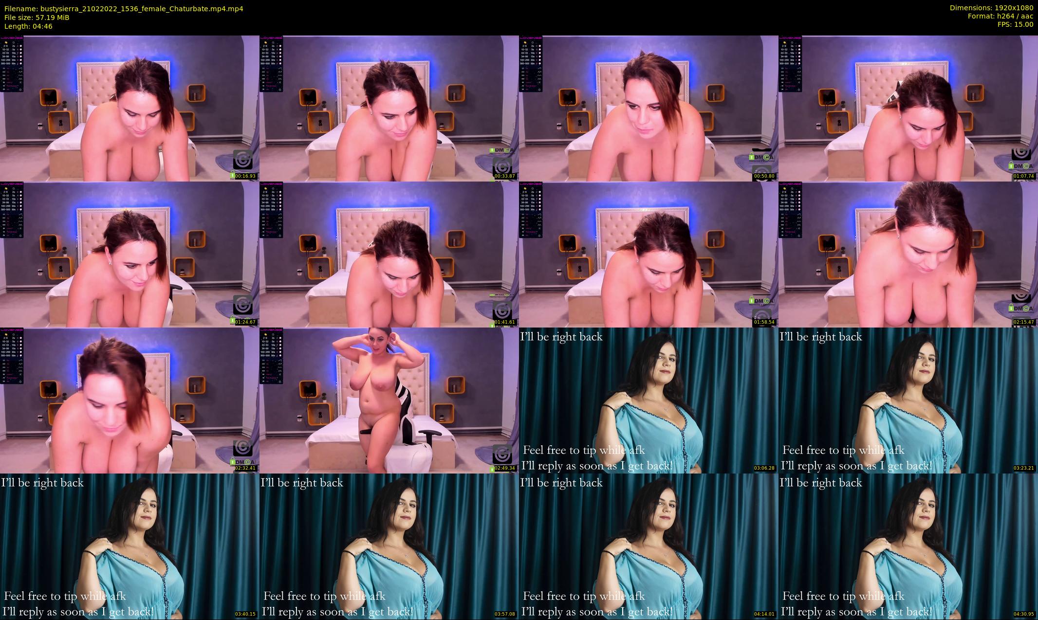 bustysierra — 5 minute Chaturbate female cam show recording, 1080p, Feb 21, 2022