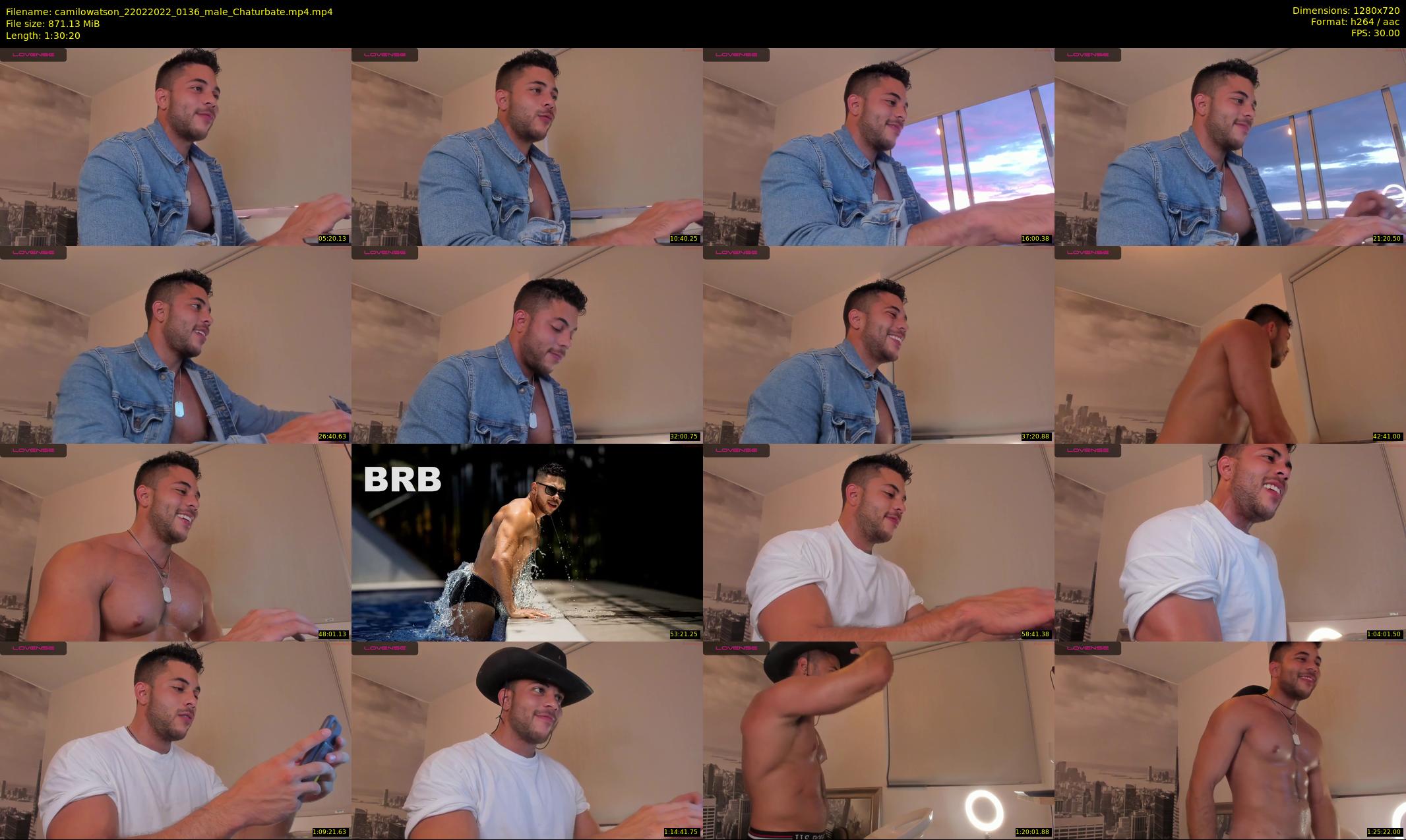 camilowatson — 91 minute Chaturbate male cam show recording, 720p, Feb 22, 2022