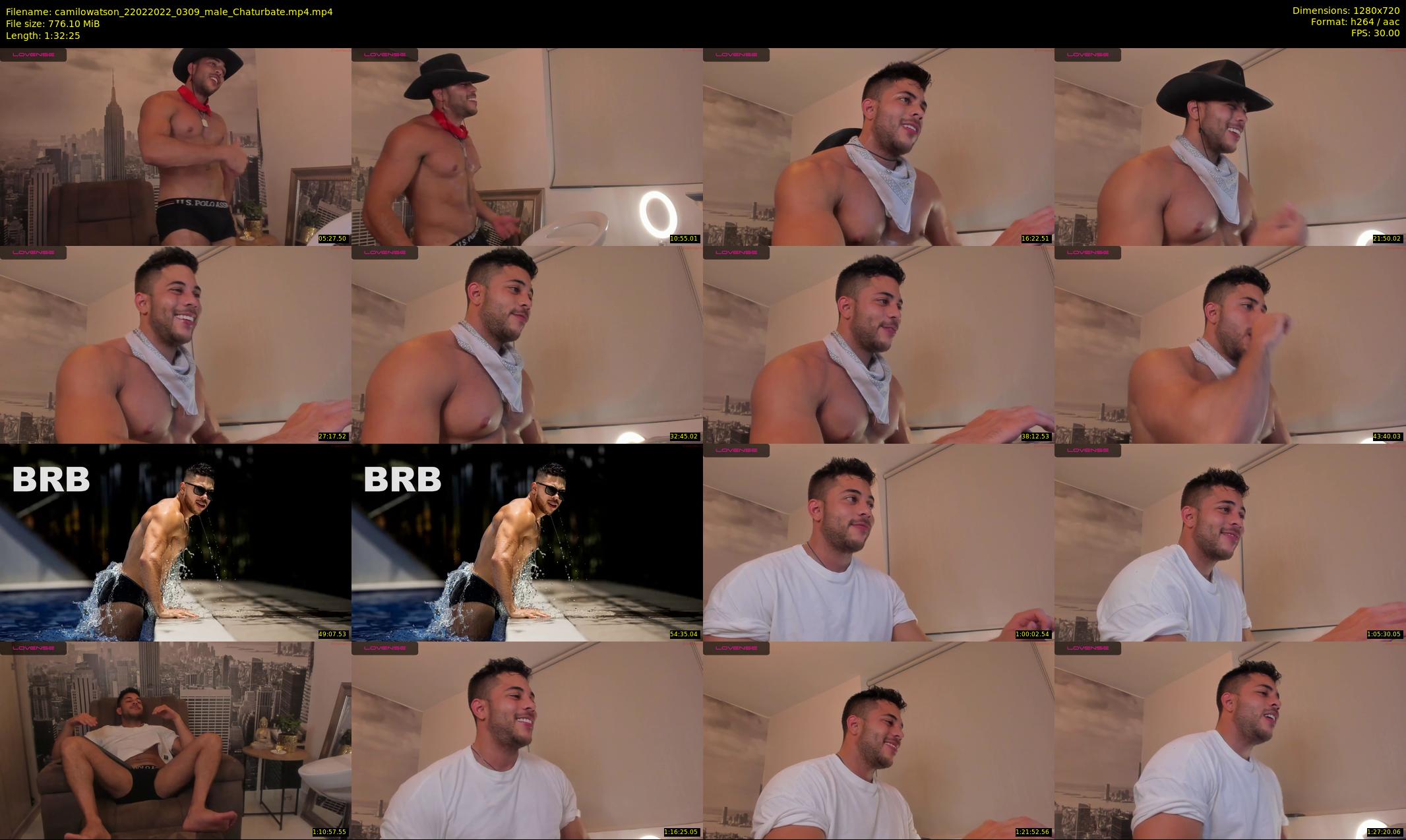 camilowatson — 93 minute Chaturbate male cam show recording, 720p, Feb 22, 2022